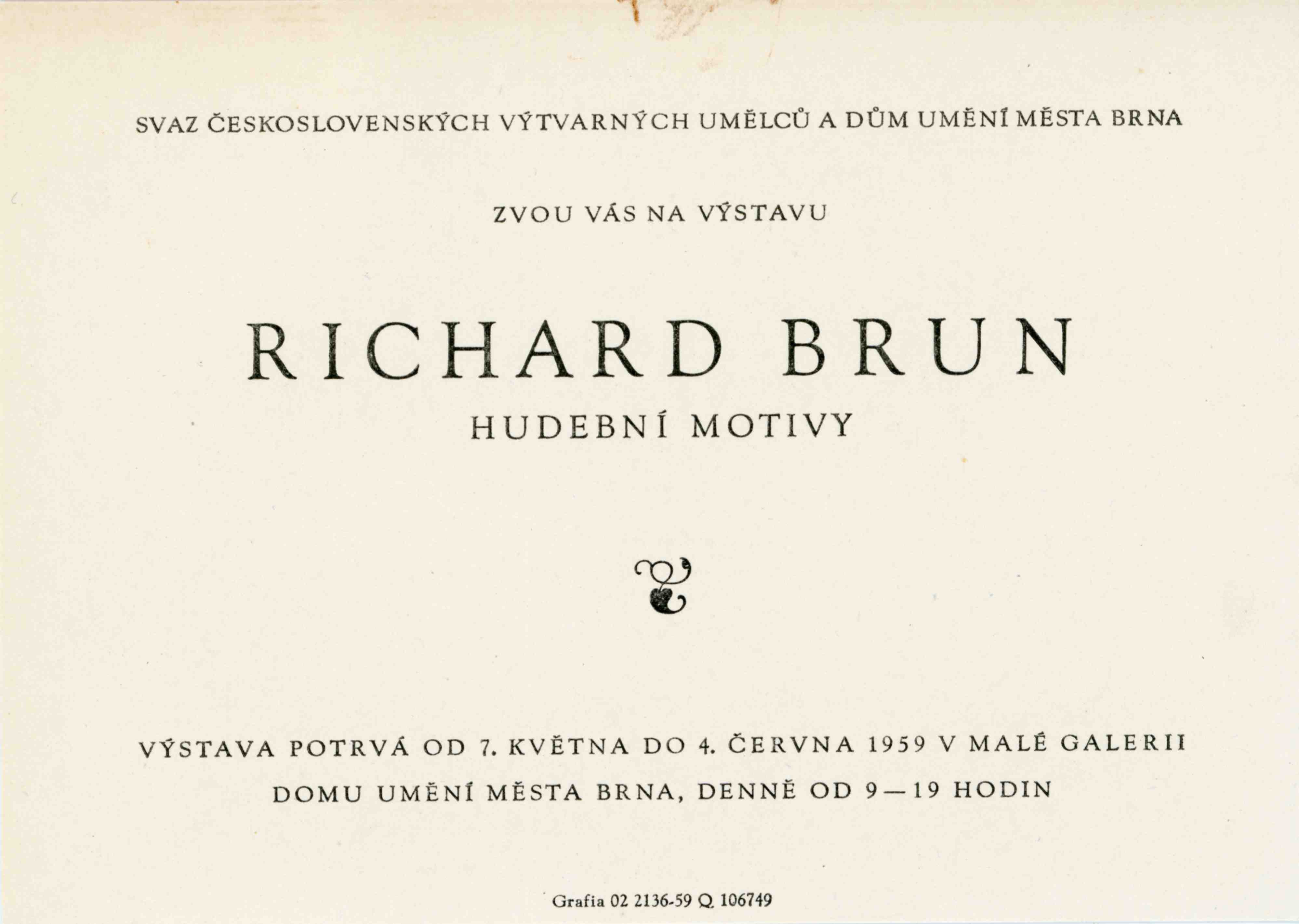Richard Brun. Hudební motivy