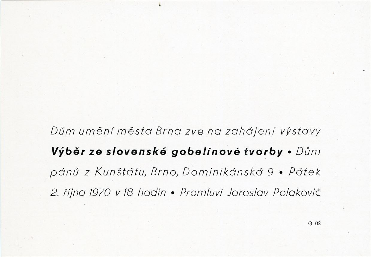 Výběr ze slovenské gobelínové tvorby