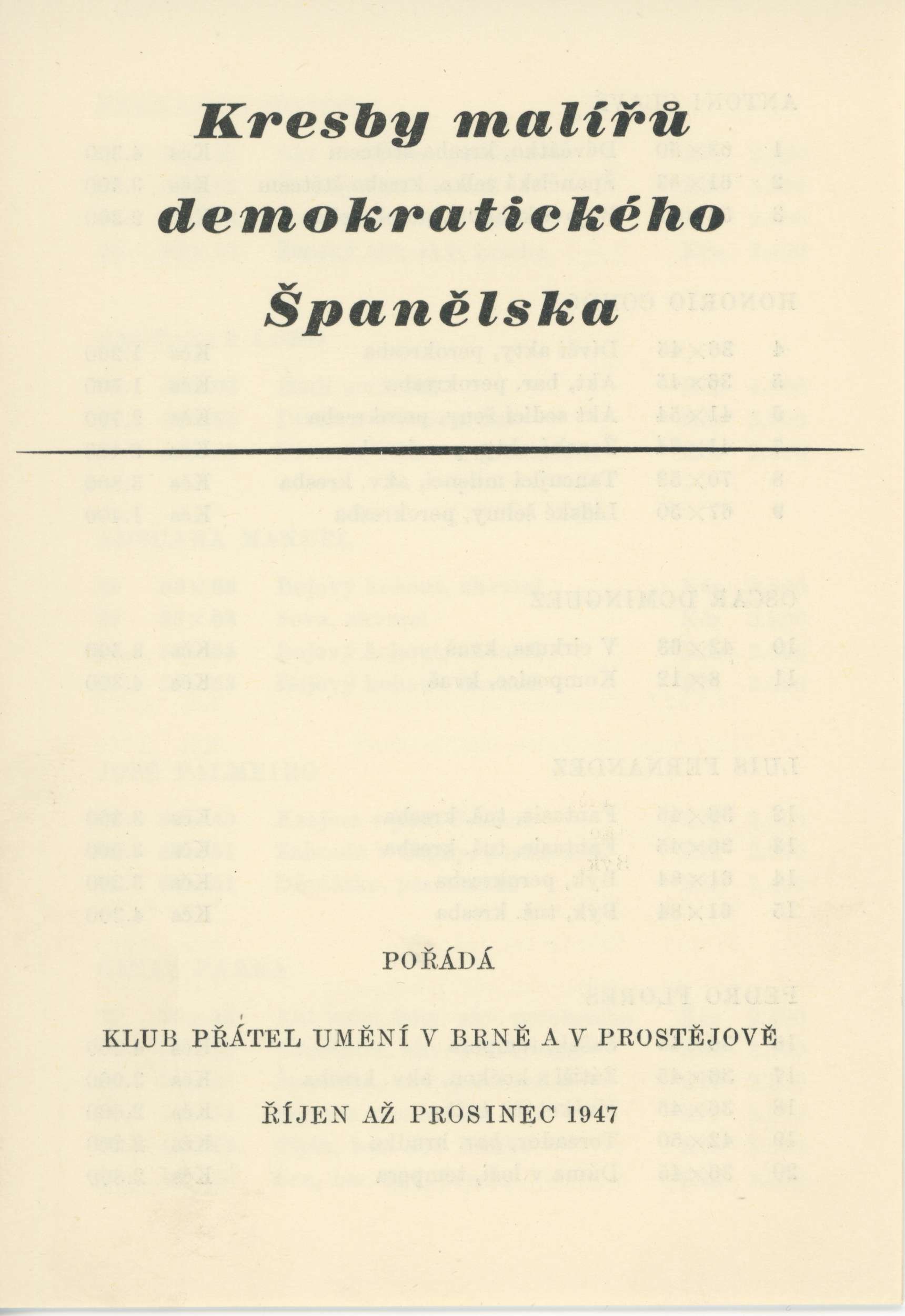 Kresby malířů demokratického Španělska