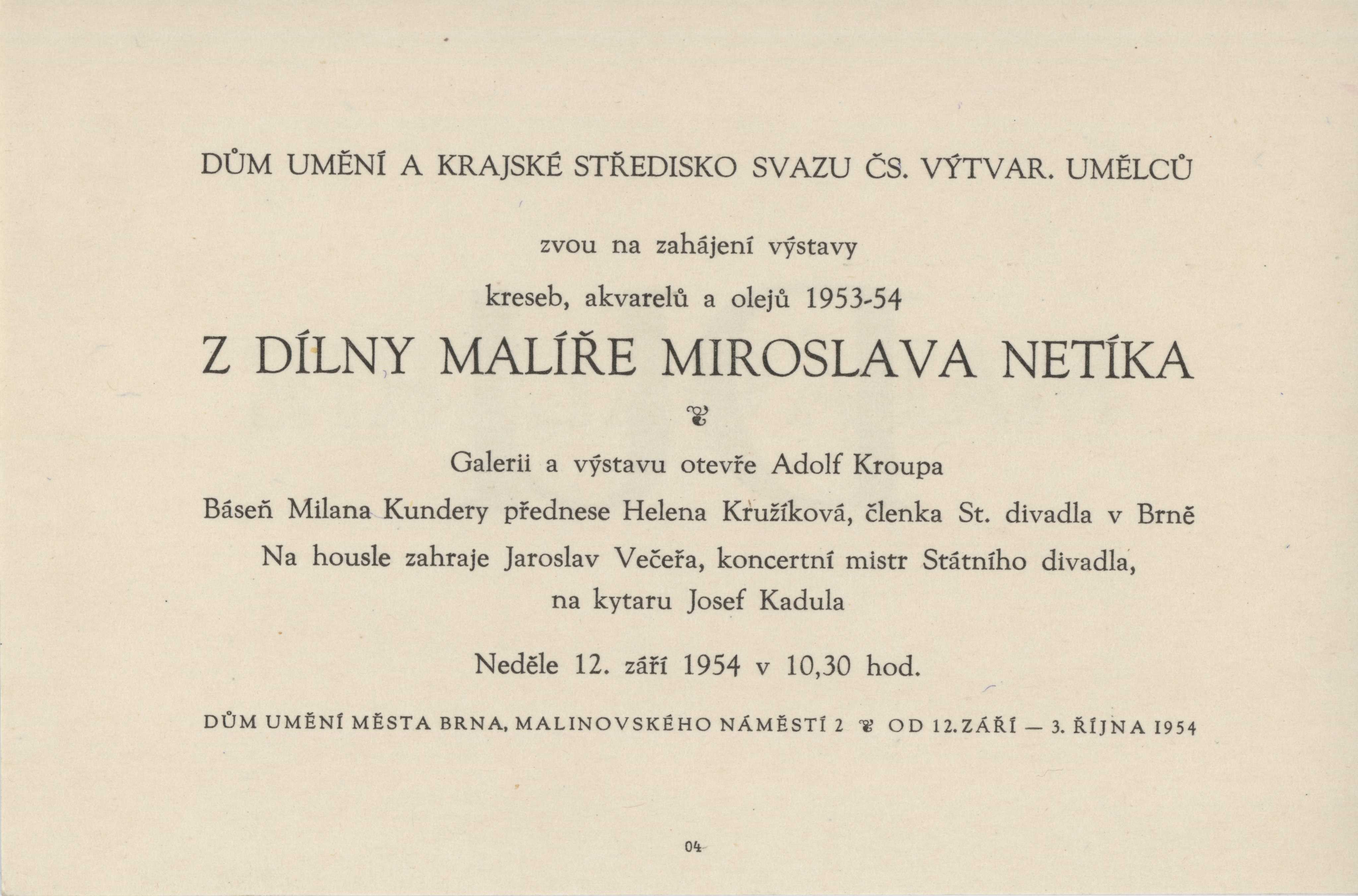 Z dílny malíře Miroslava Netíka