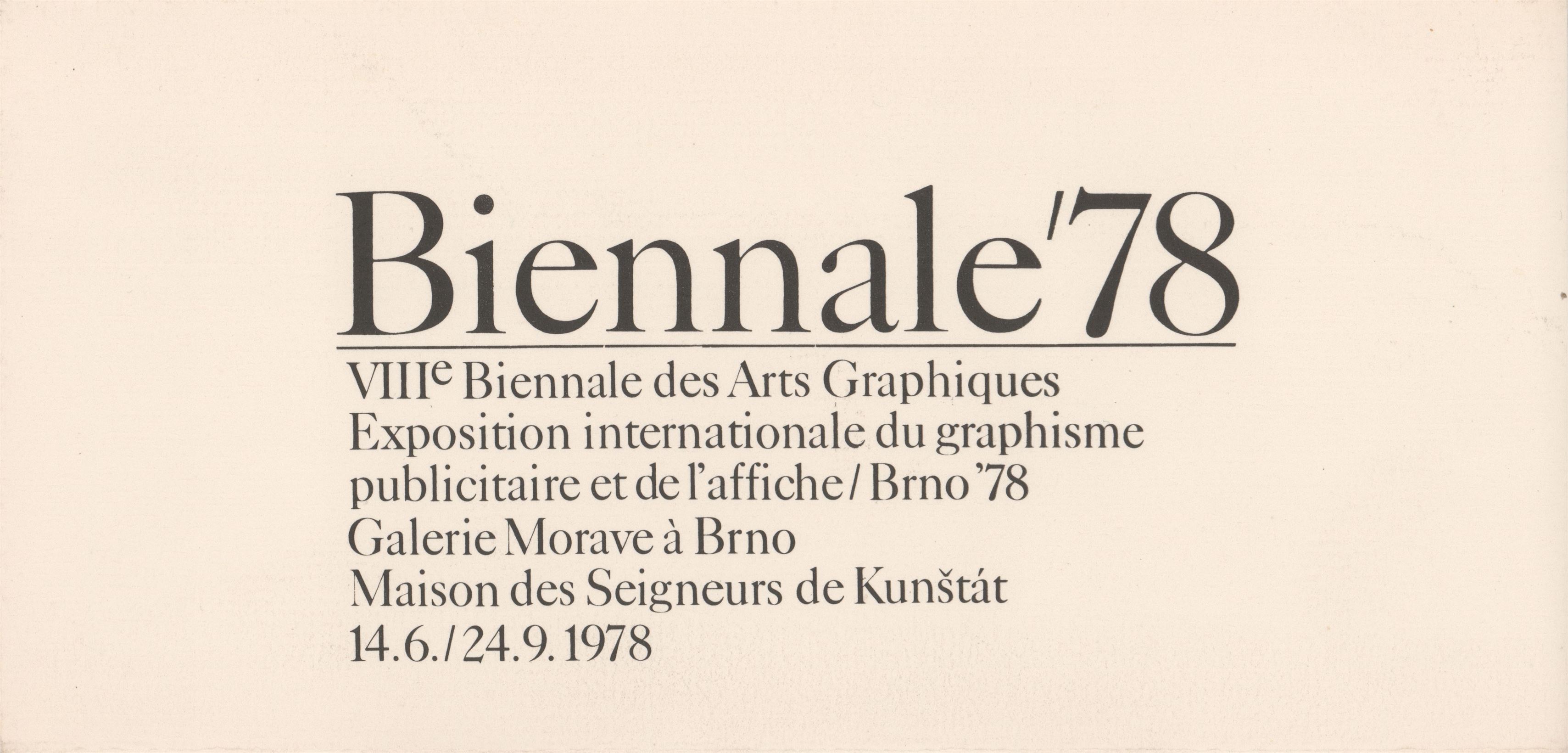 VIII. bienále užité grafiky Brno 1978