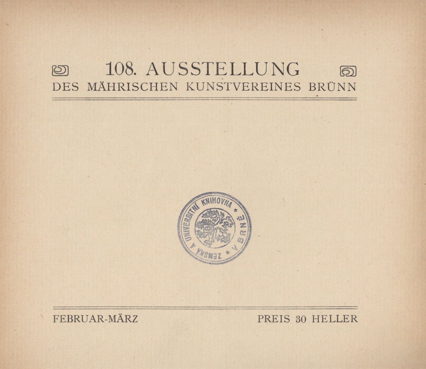 Deutschmährische Kunst (108. výstava)