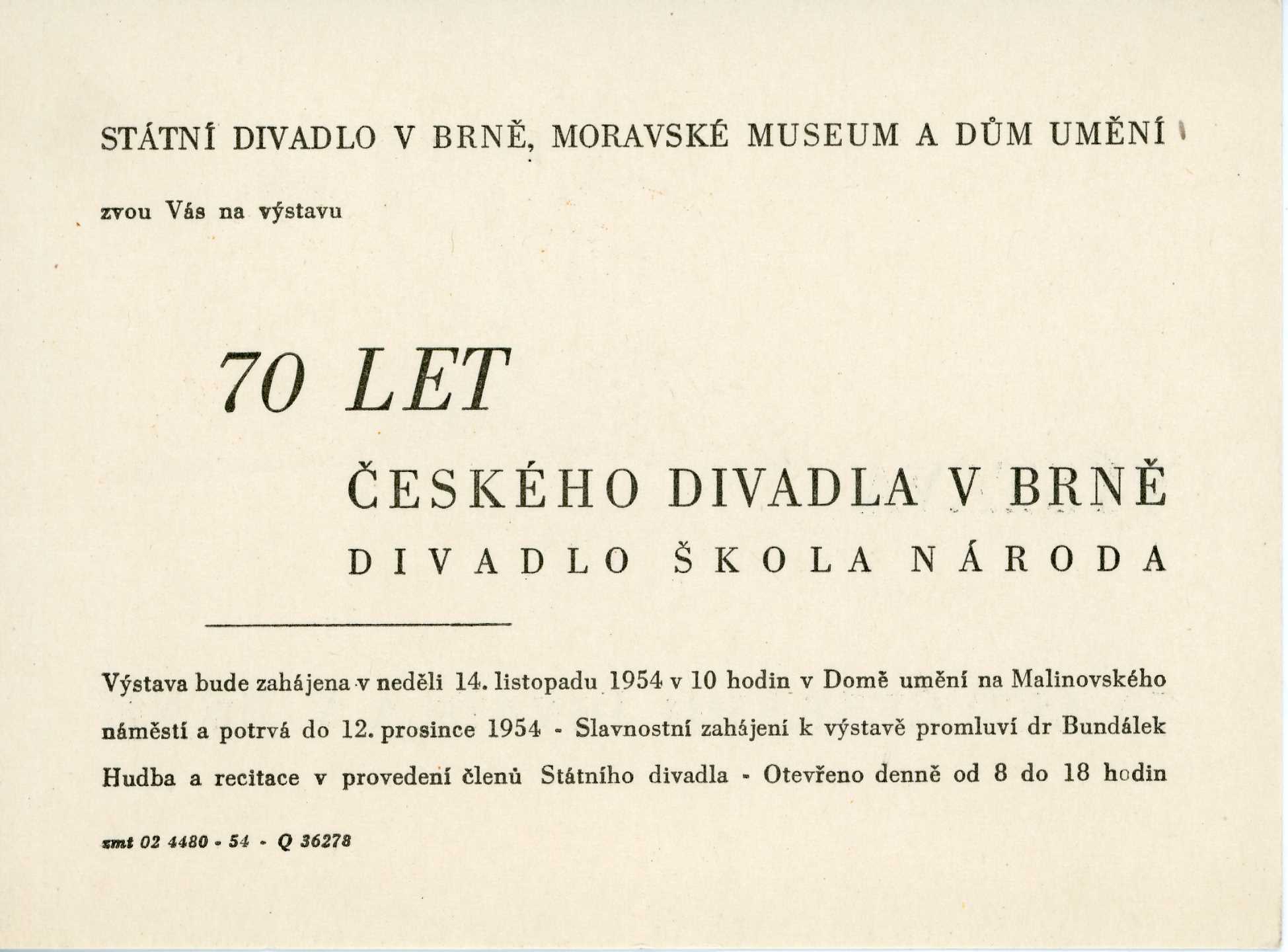 70 let českého divadla