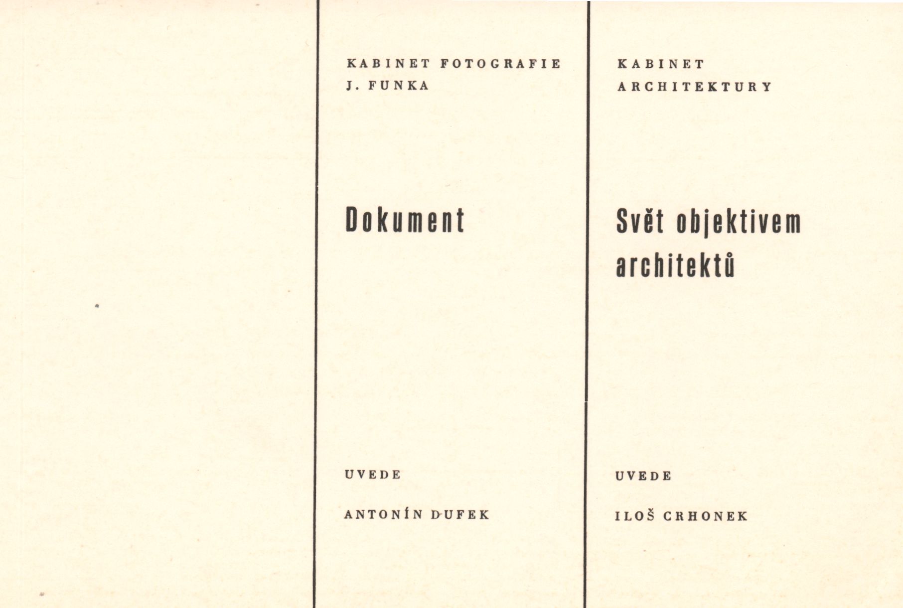 Vladimír Birgus, Petr Klimpl, Josef Pokorný. Dokument – fotografie