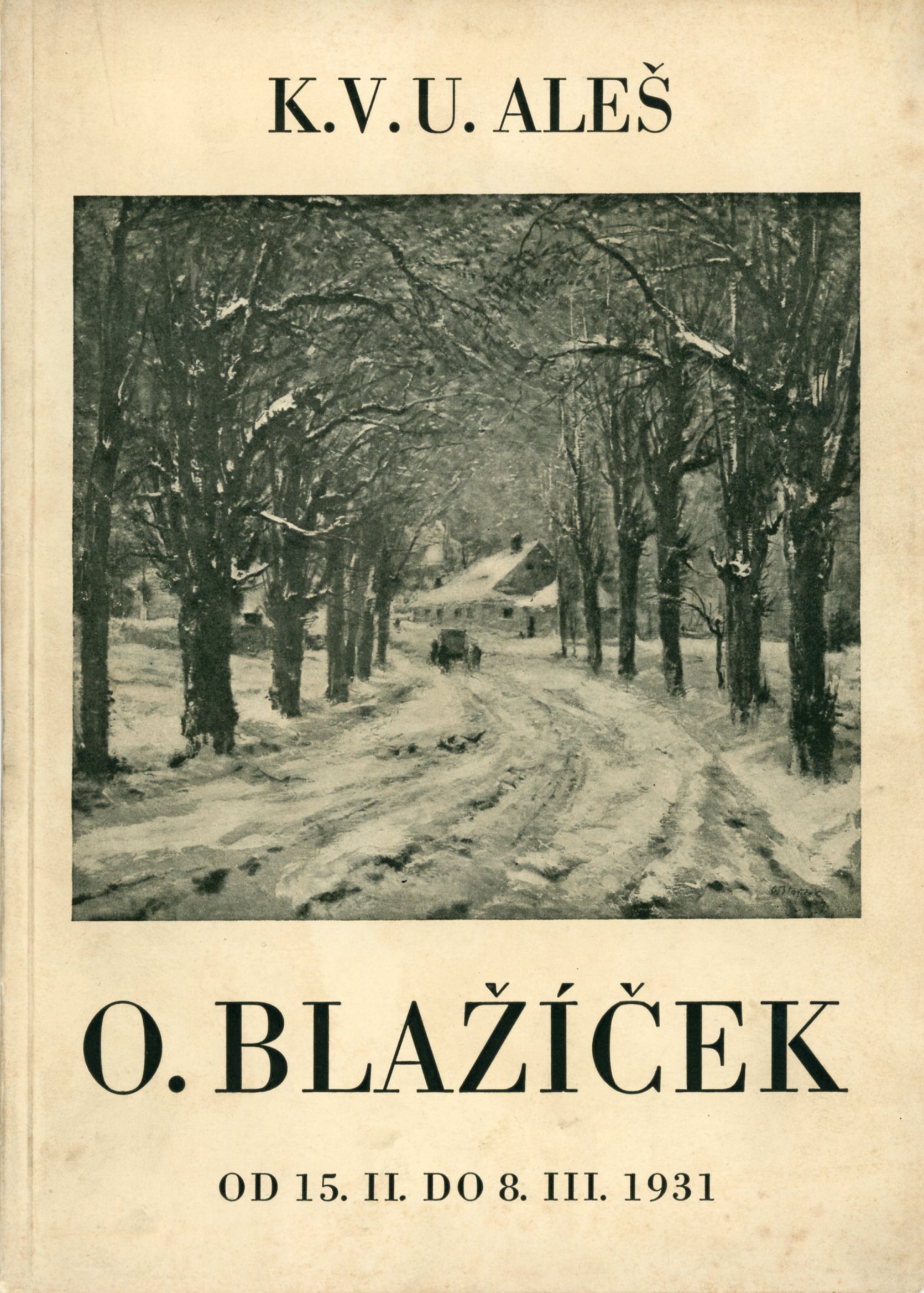 Oldřich Blažíček 1887–1953. Posmrtný a&nbsp;jubilejní soubor malířského díla