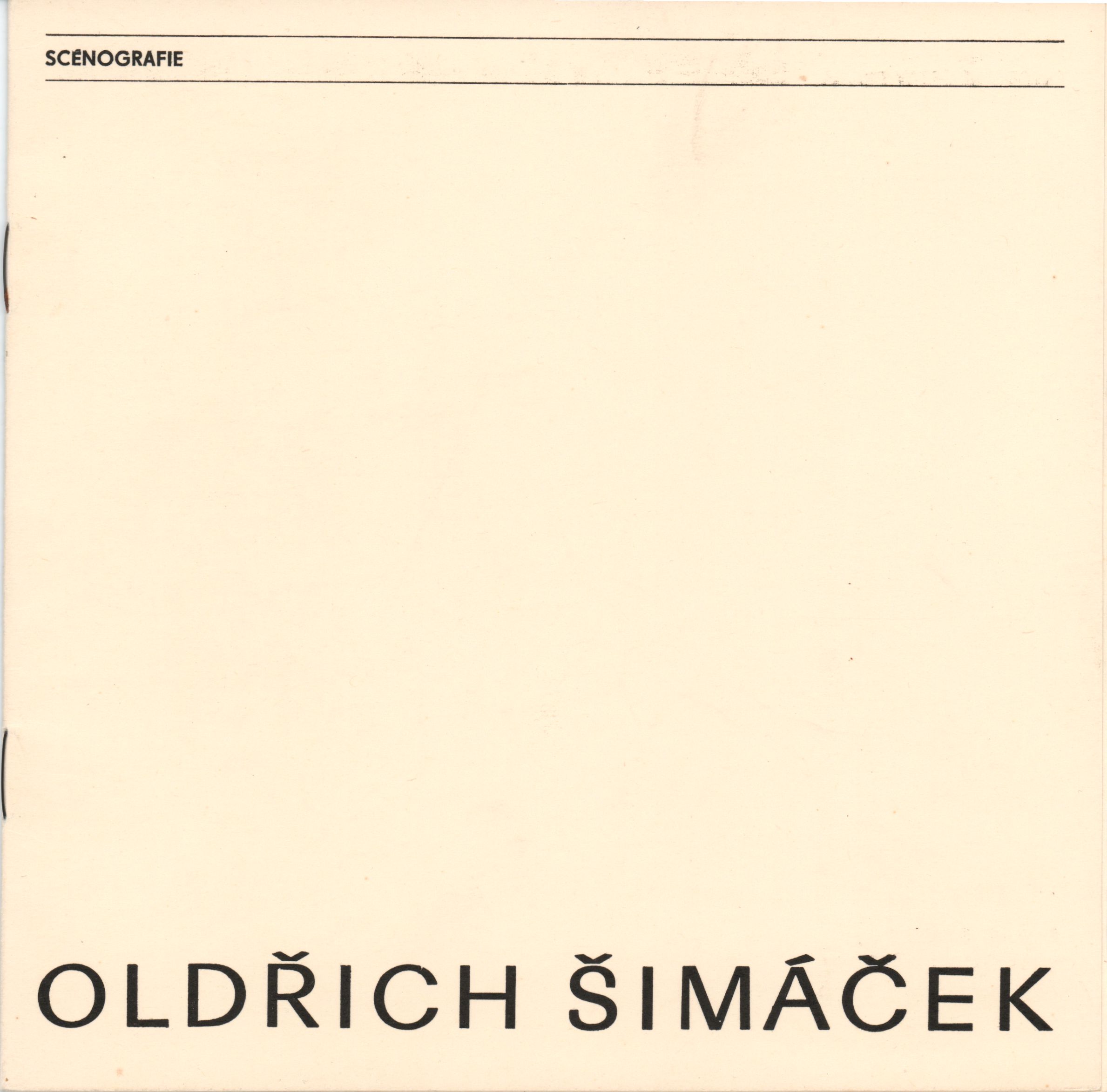 Oldřich Šimáček – scénografie