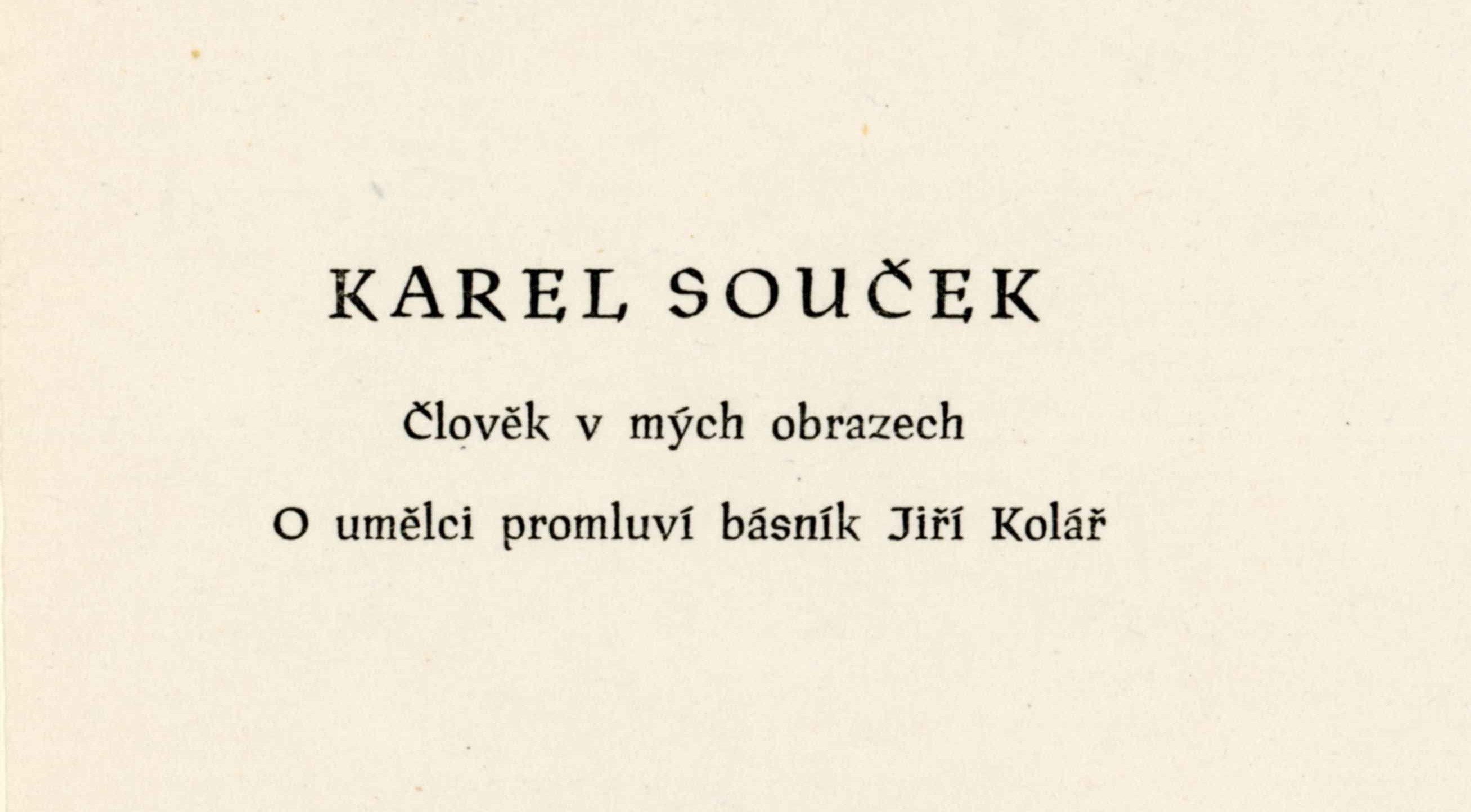 Karel Souček. Člověk v mých obrazech