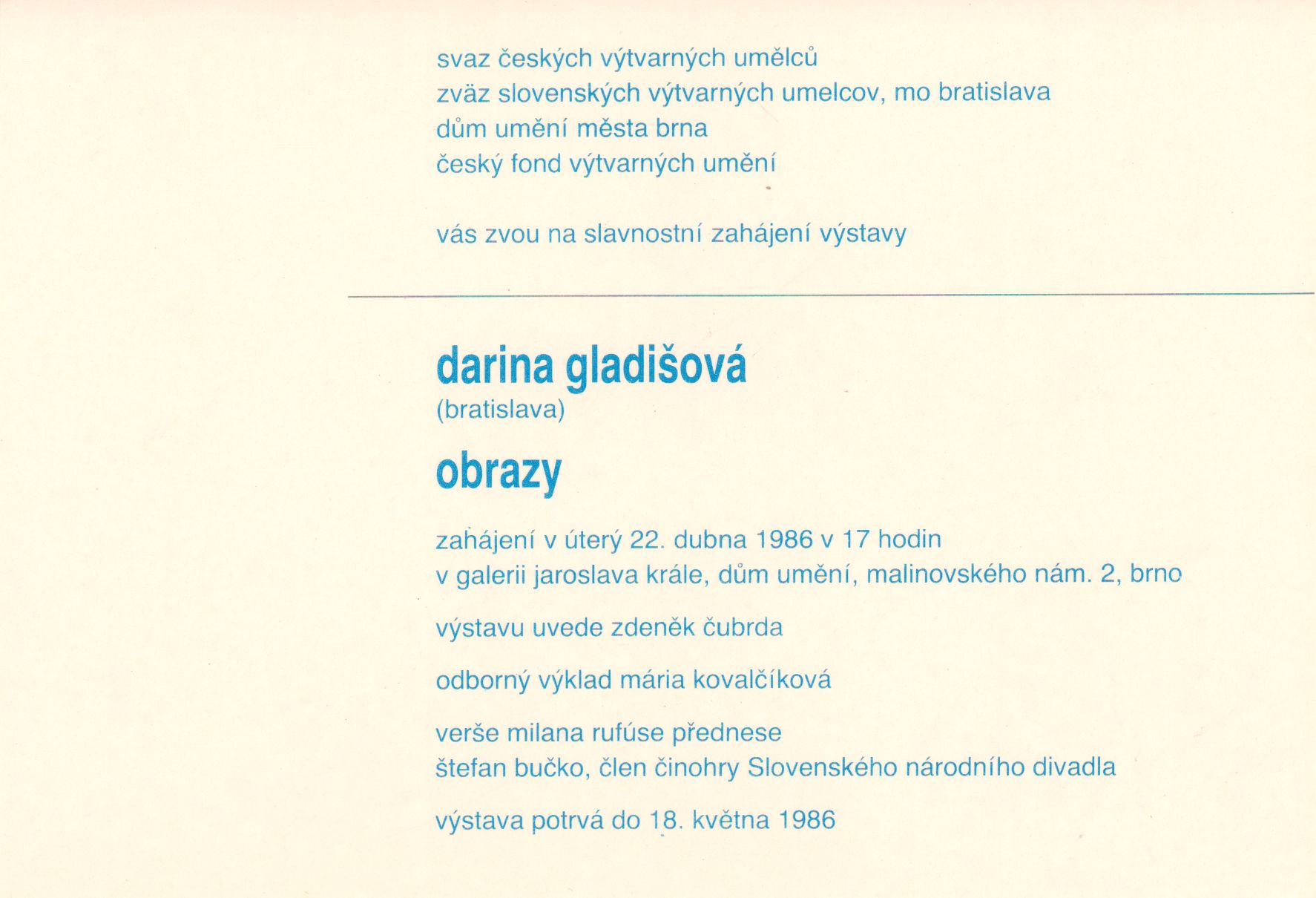 Darina Gladišová – obrazy