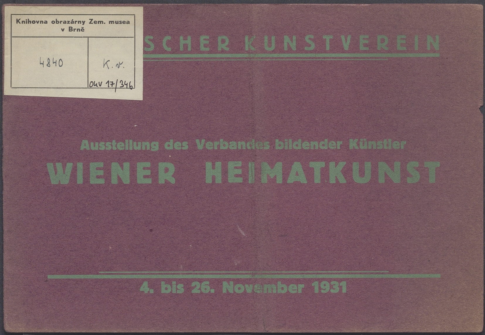 Verband bildender Künstler – Wiener Heimatkunst