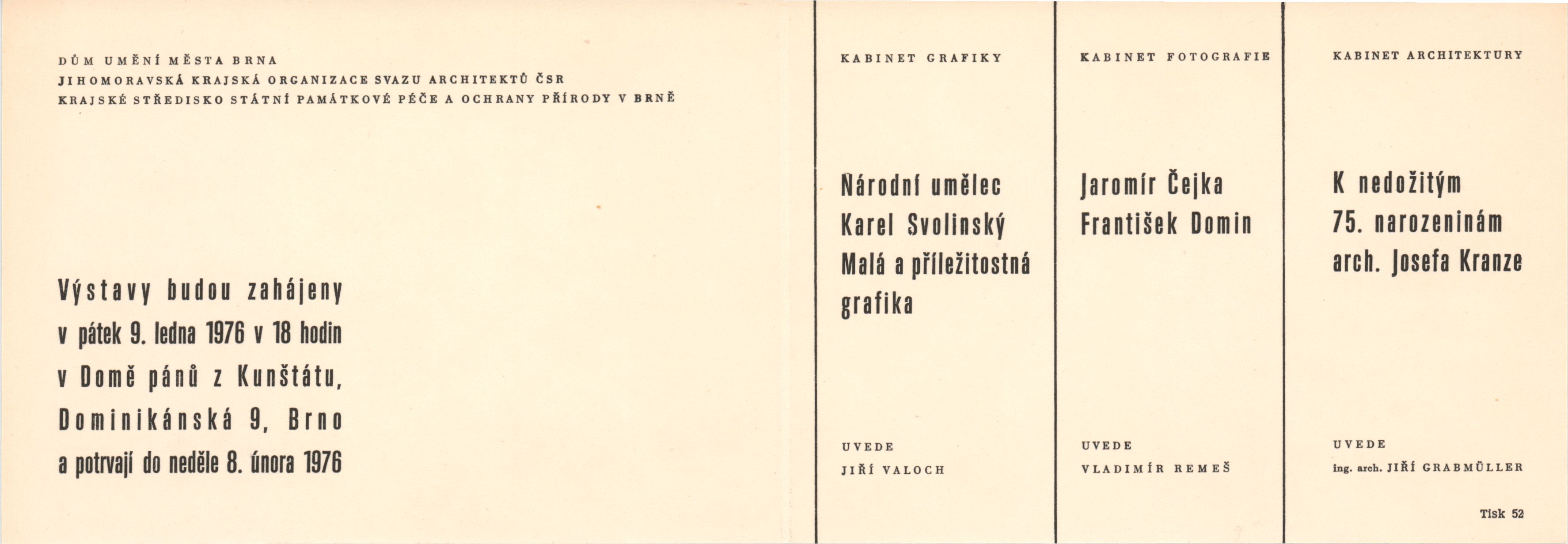 K nedožitým 75. narozeninám arch. Josefa Kranze