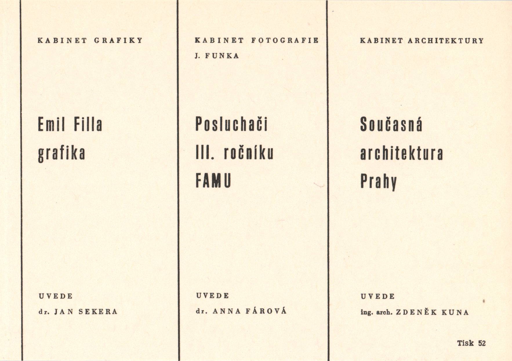 FAMU, obor umělecká fotografie. Předměty