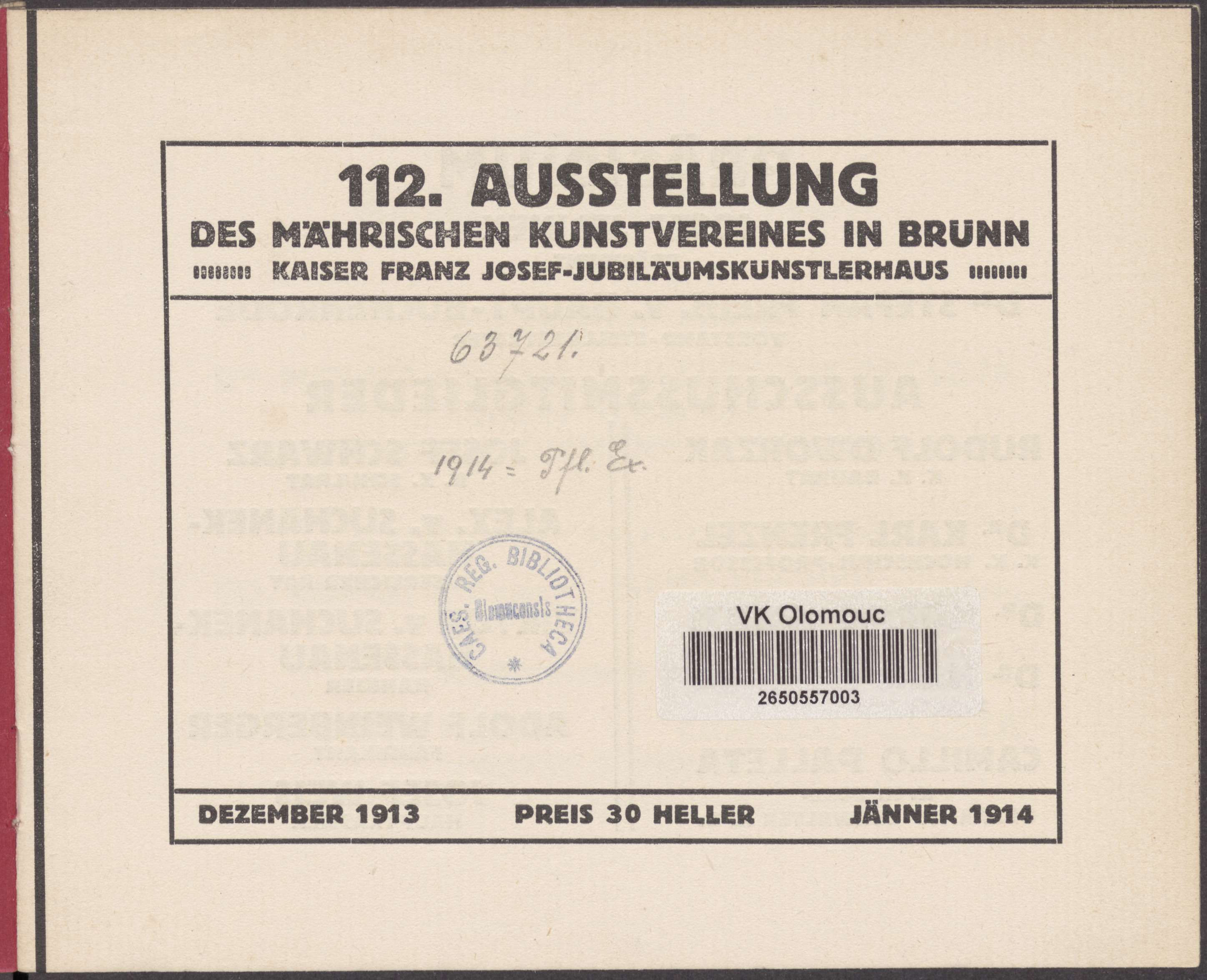 Weihnachtsausstellung (112. výstava)
