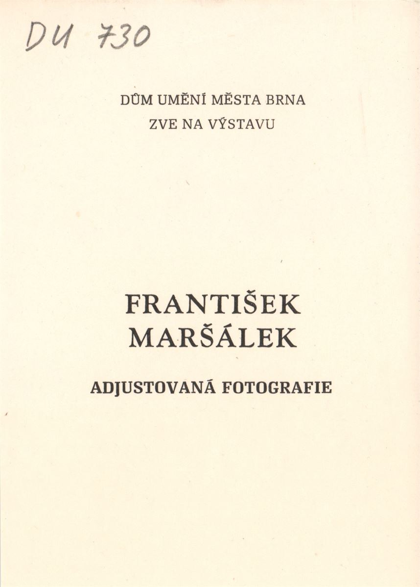 František Maršálek – adjustovaná fotografie