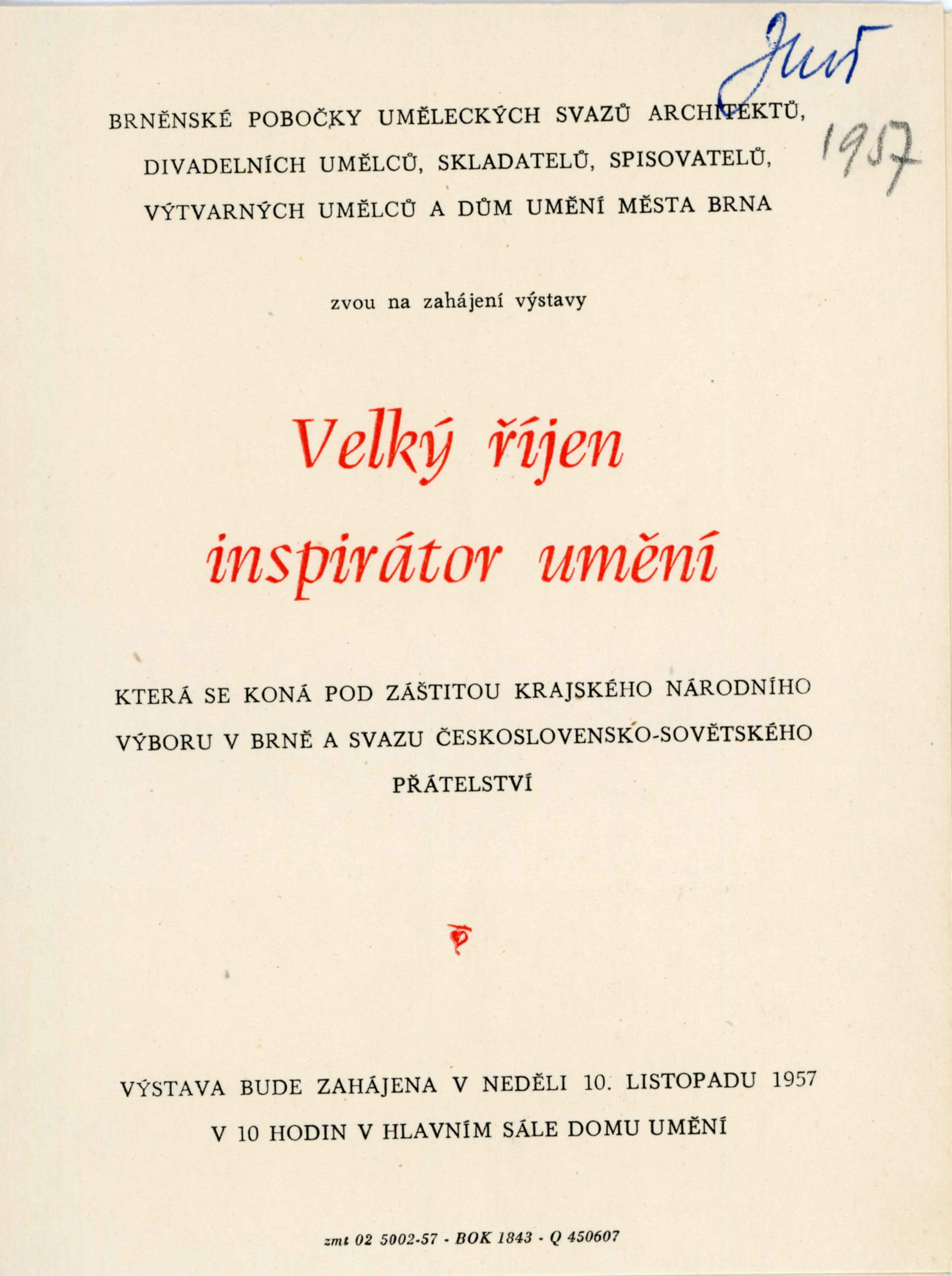 Velký říjen – inspirátor umění