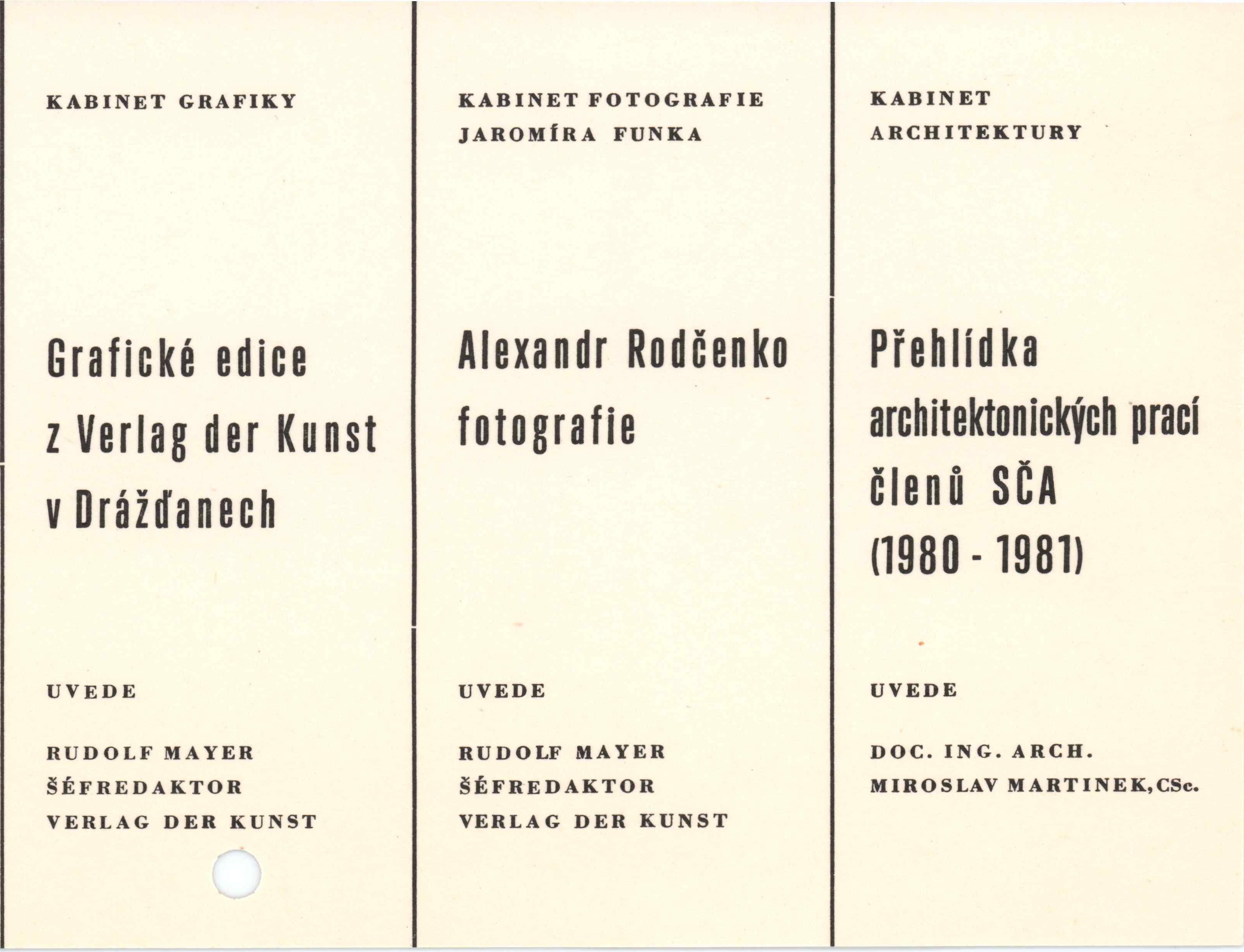 Přehlídka architektonických prací členů SČA