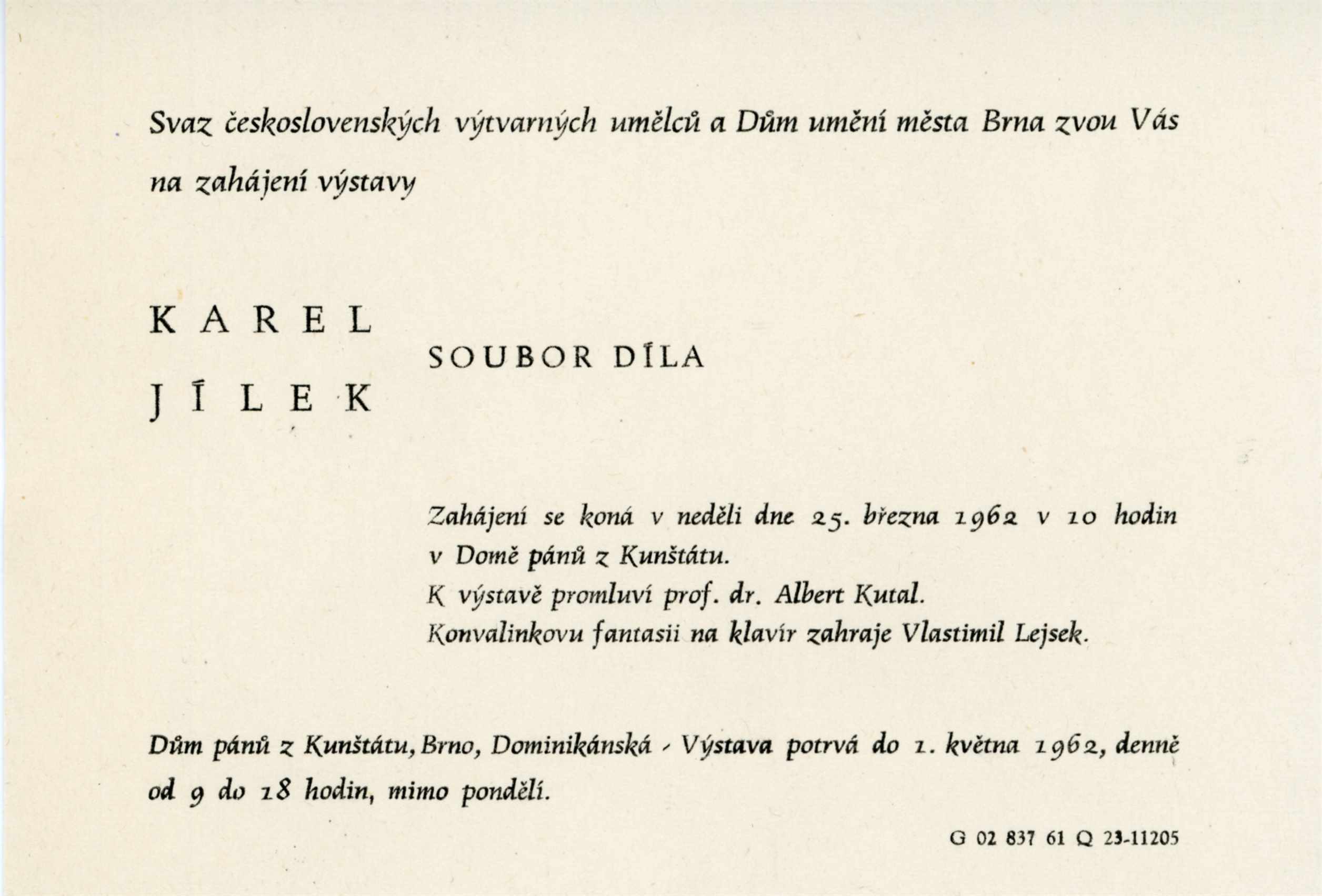 Karel Jílek, soubor díla