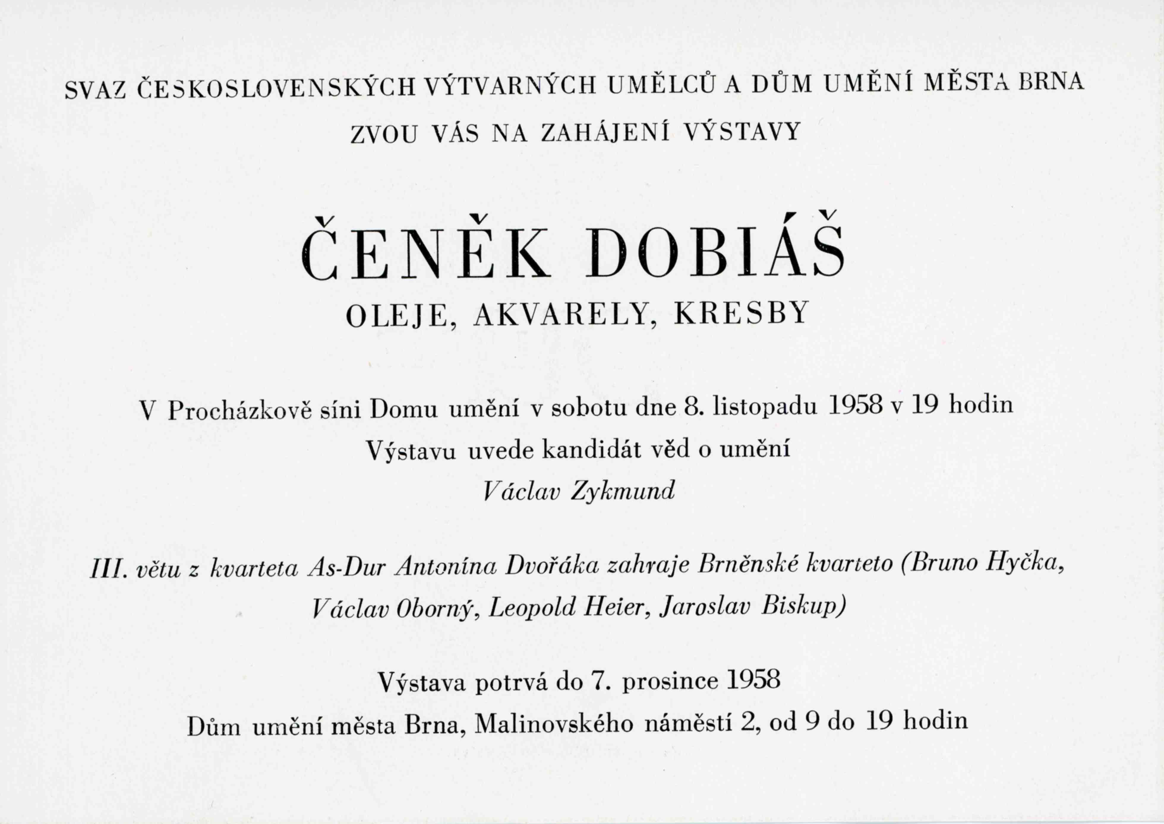 Čeněk Dobiáš – oleje, akvarely, kresby