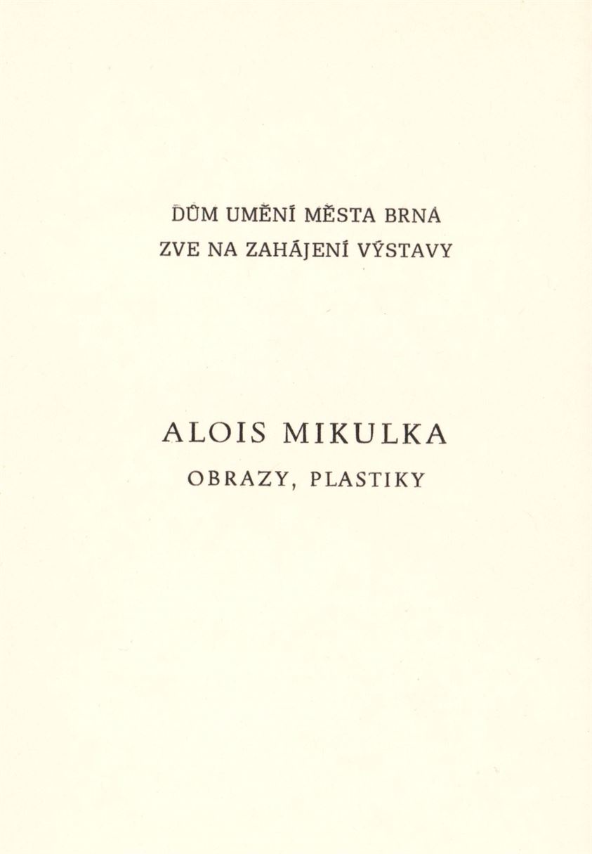 Alois Mikulka – obrazy a&nbsp;plastiky 1958–1984
