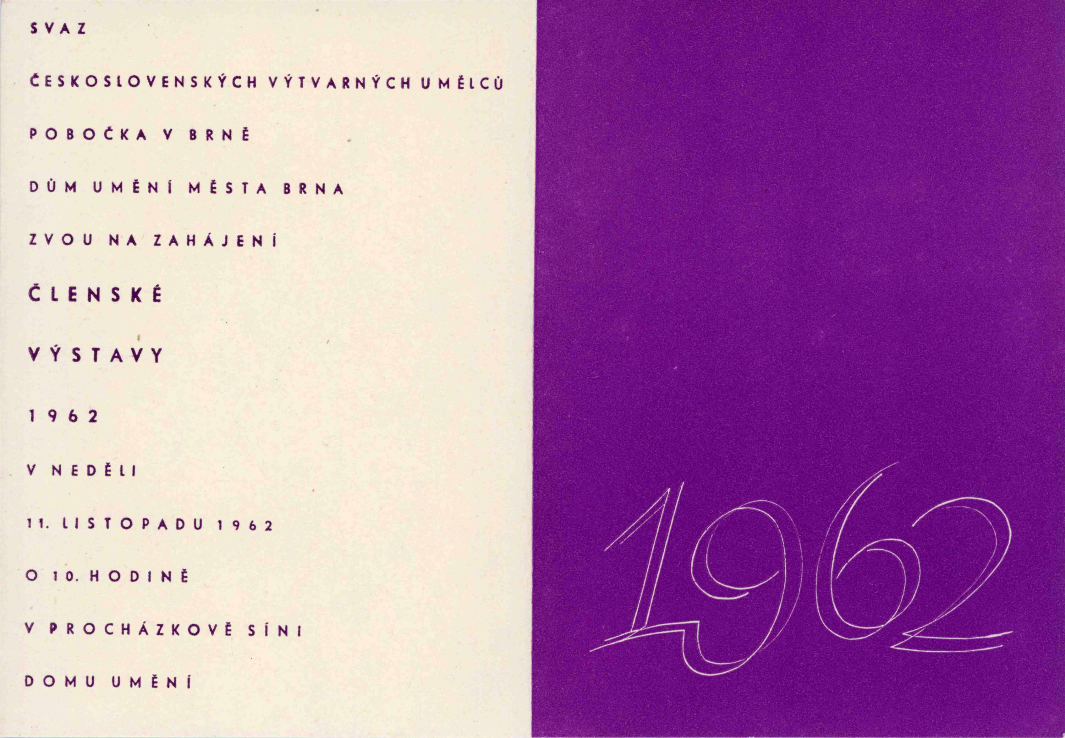 Členská výstava SČSVU 1962 Brno