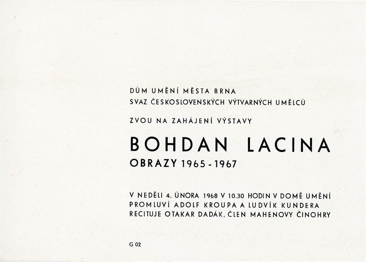 Bohdan Lacina – obrazy a&nbsp;pastely 1966–1967