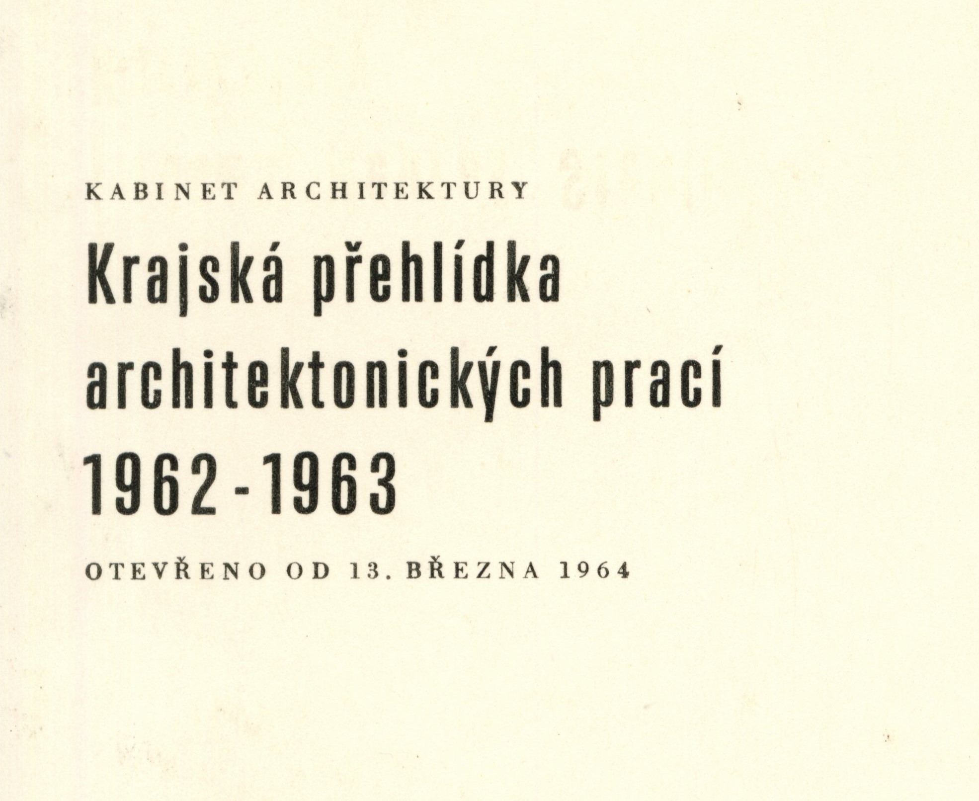 Krajská přehlídka architektonických prací