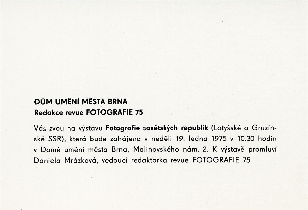 Fotografie Lotyšské a&nbsp;Gruzinské SSR