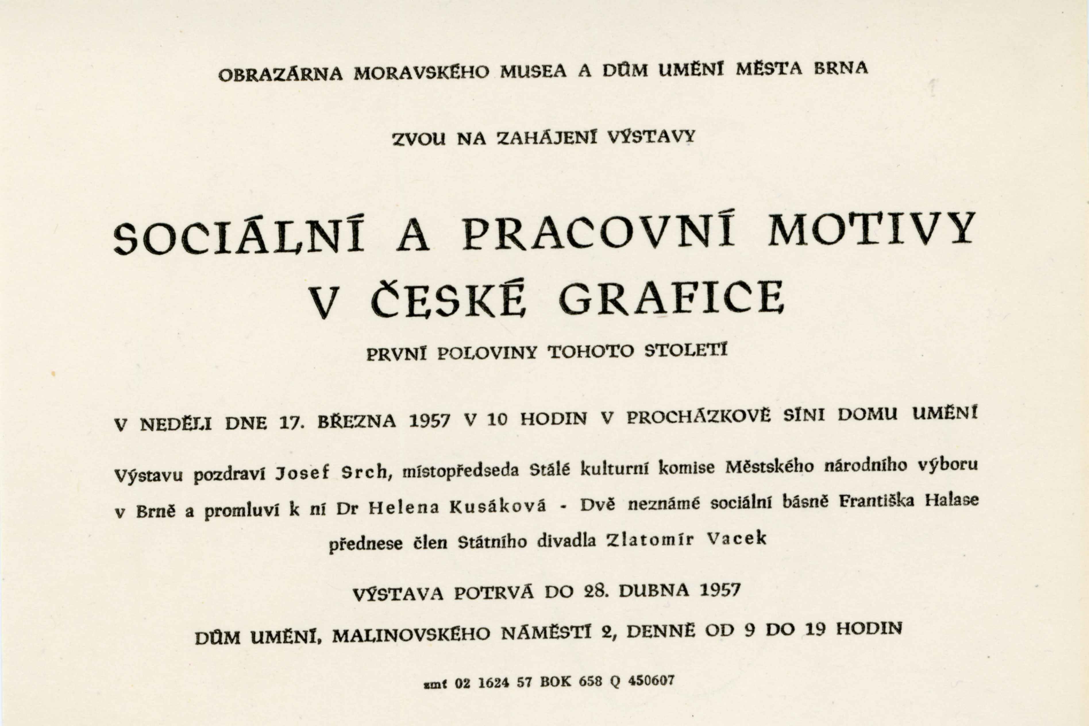 Sociální a pracovní motivy v české grafice