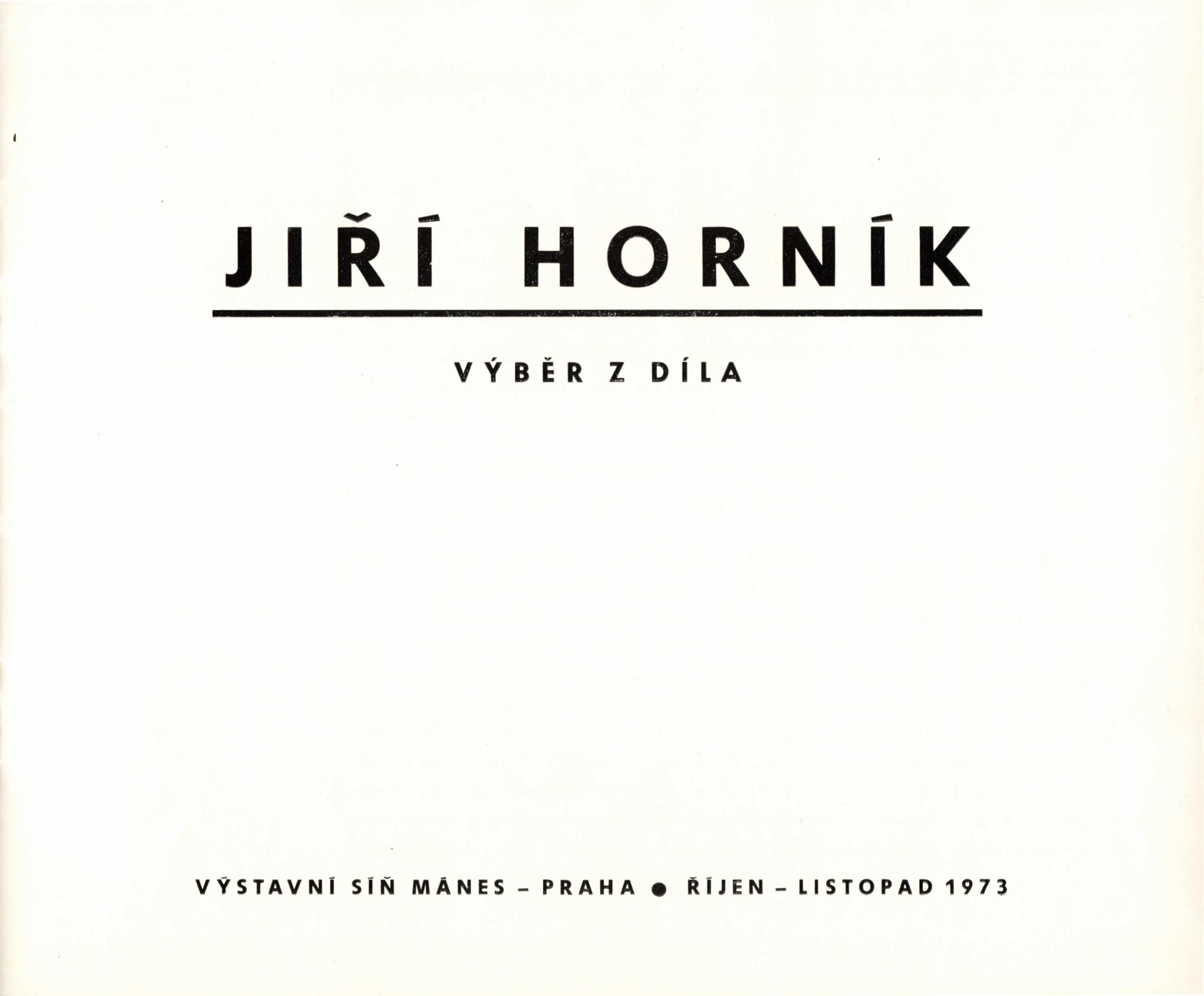 Jiří Horník, výběr z díla
