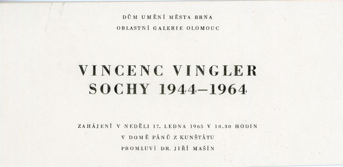 Vincenc Vingler – sochy 1944–1964