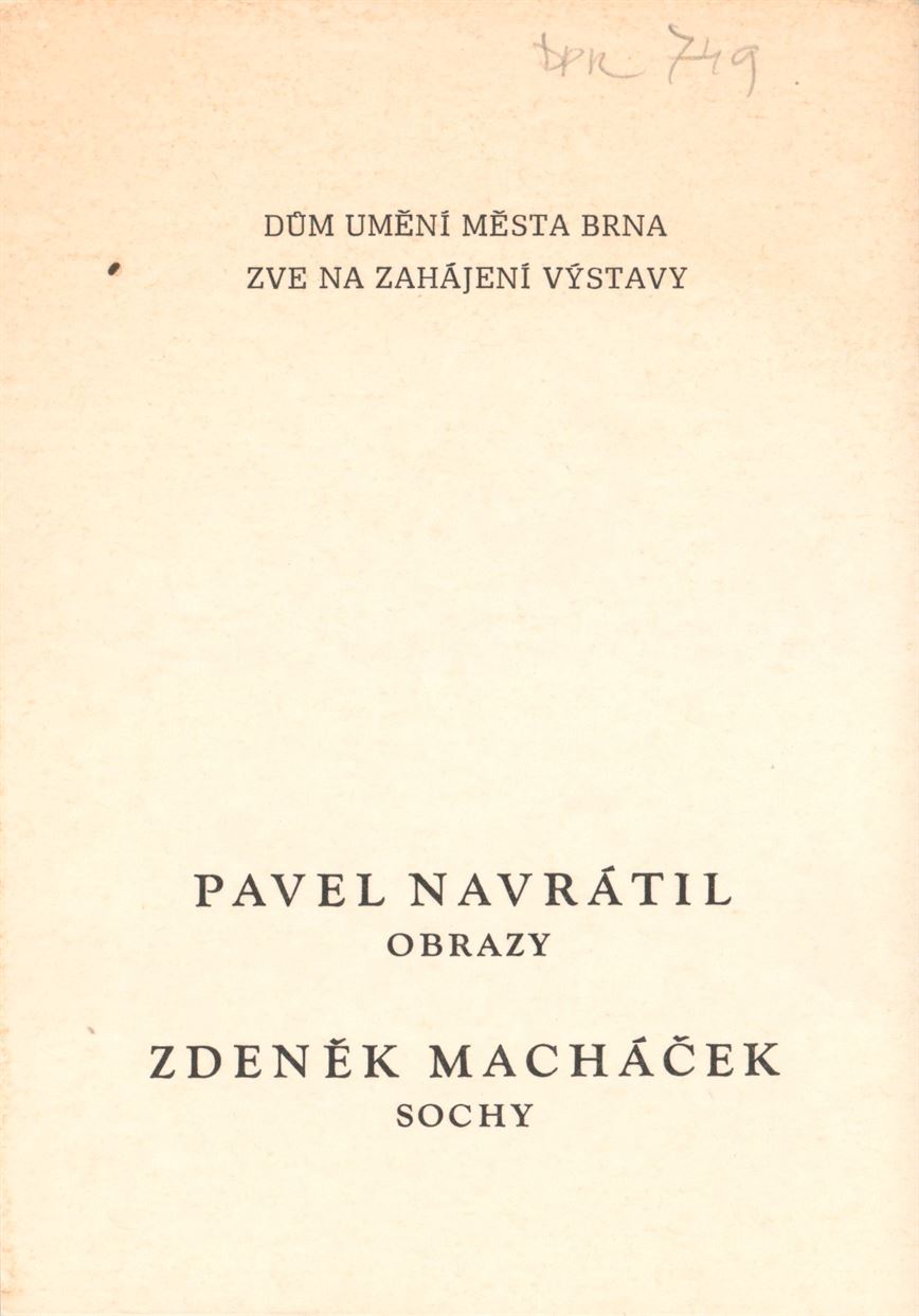 Pavel Navrátil – obrazy, Zdeněk Macháček – sochy