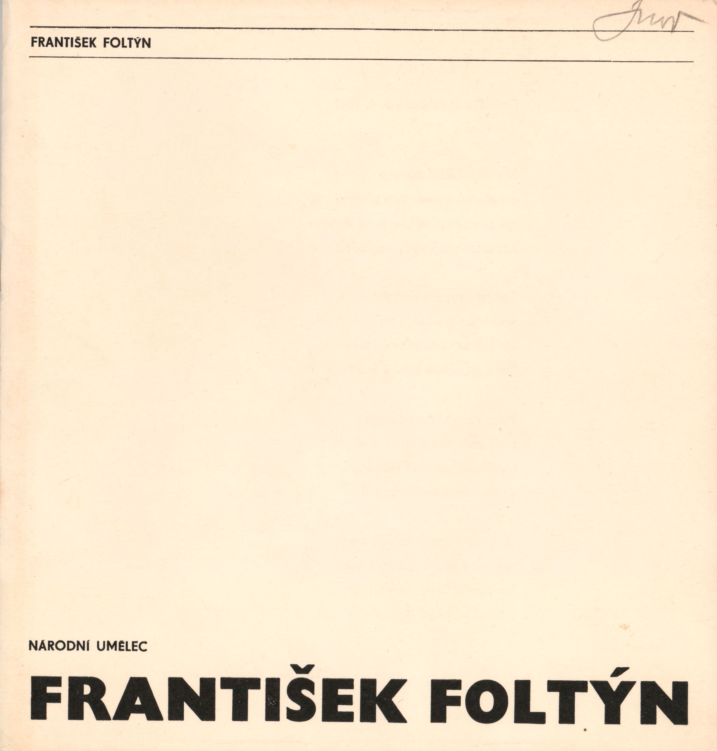 Národní umělec František Foltýn