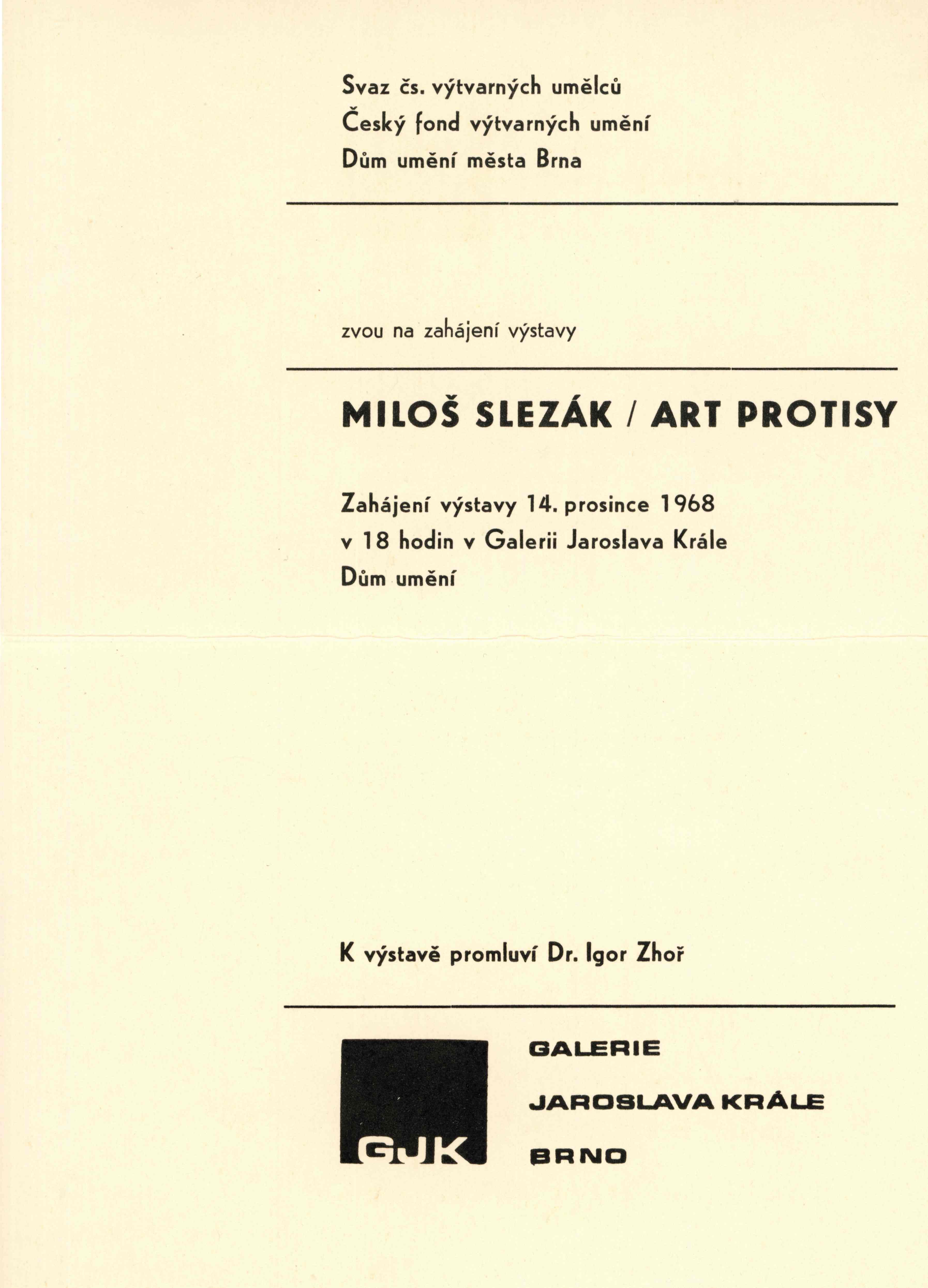 Miloš Slezák – artprotis