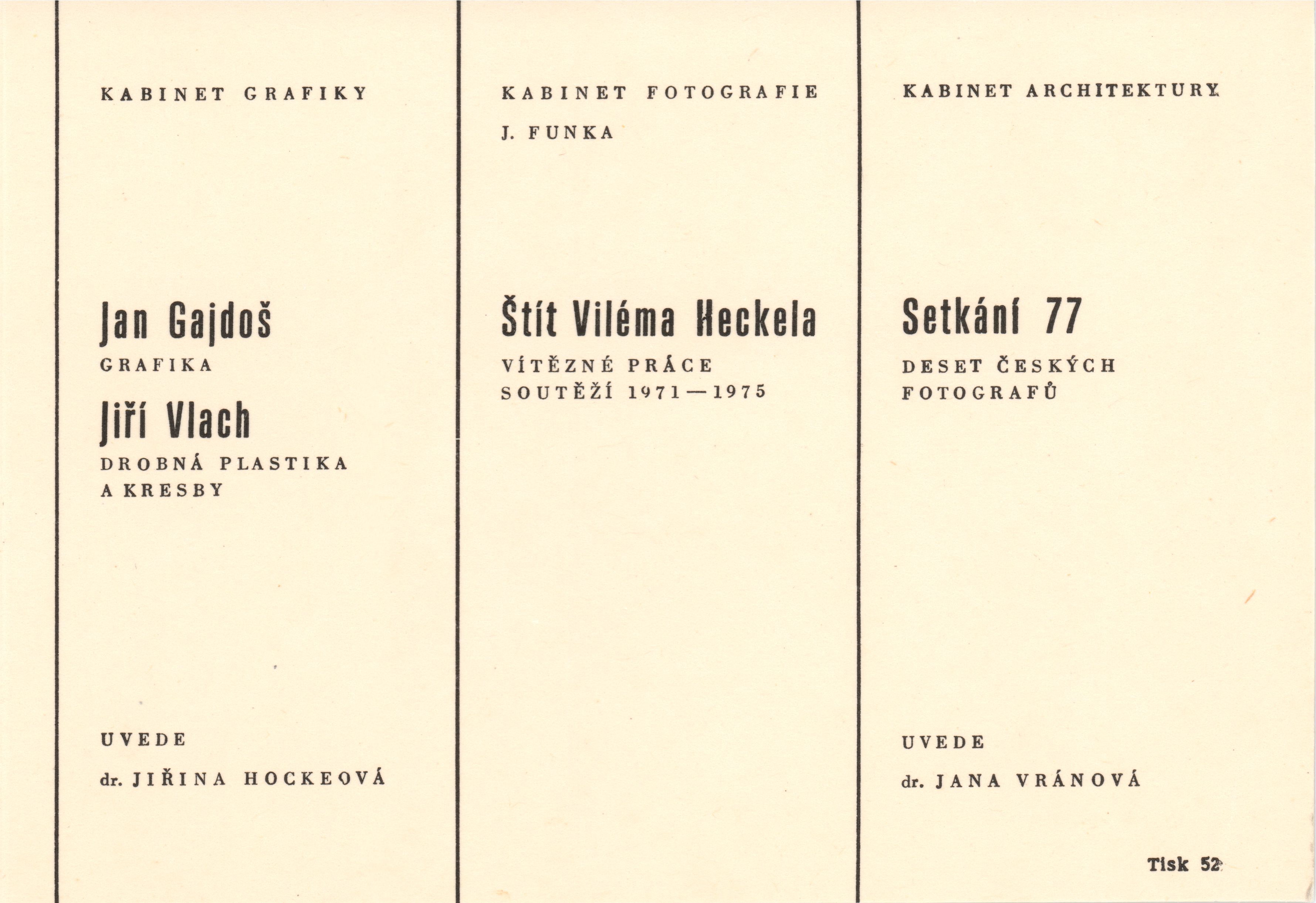 Štít Viléma Heckela. Fotografie soutěže