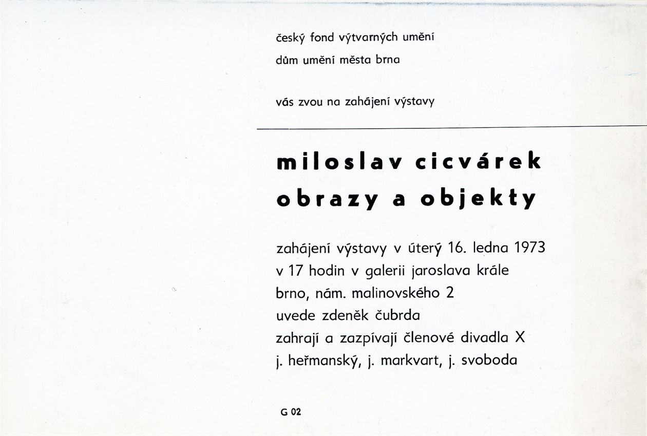 Miloslav Cicvárek – obrazy a objekty