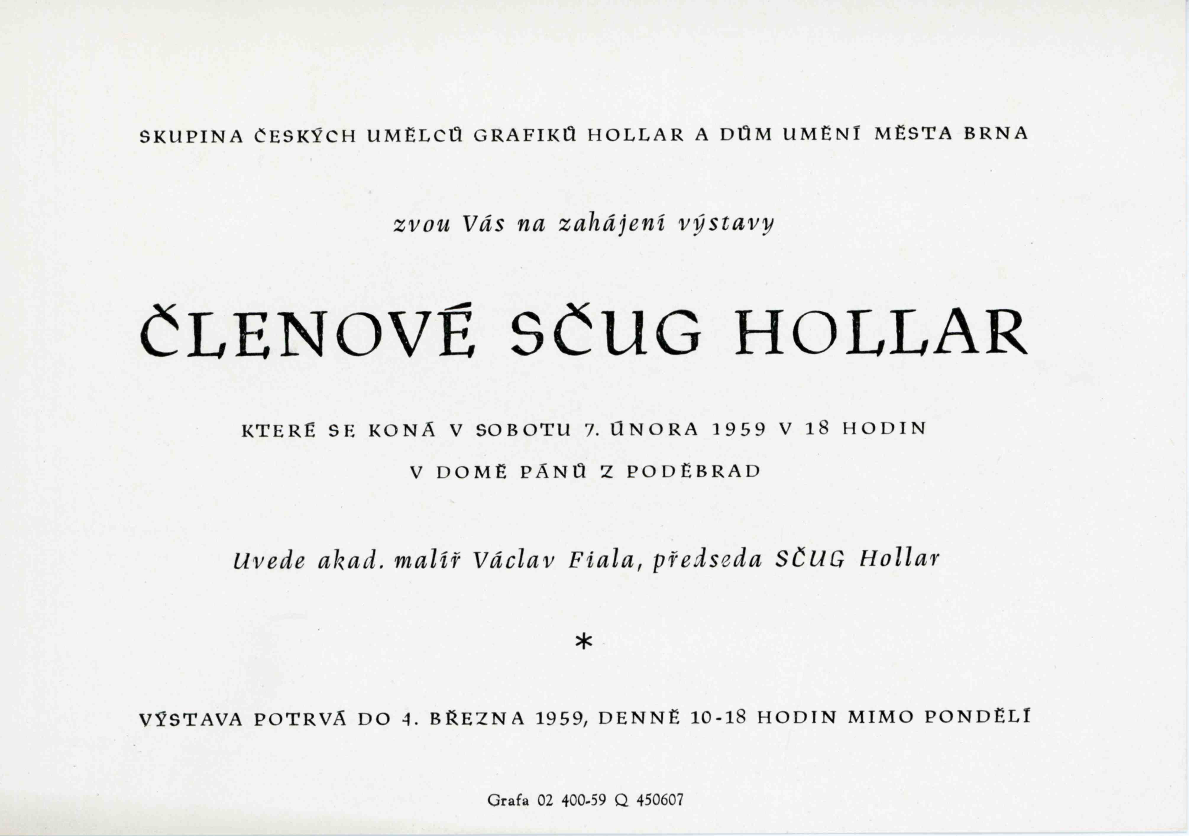 Členové SČUG Hollar