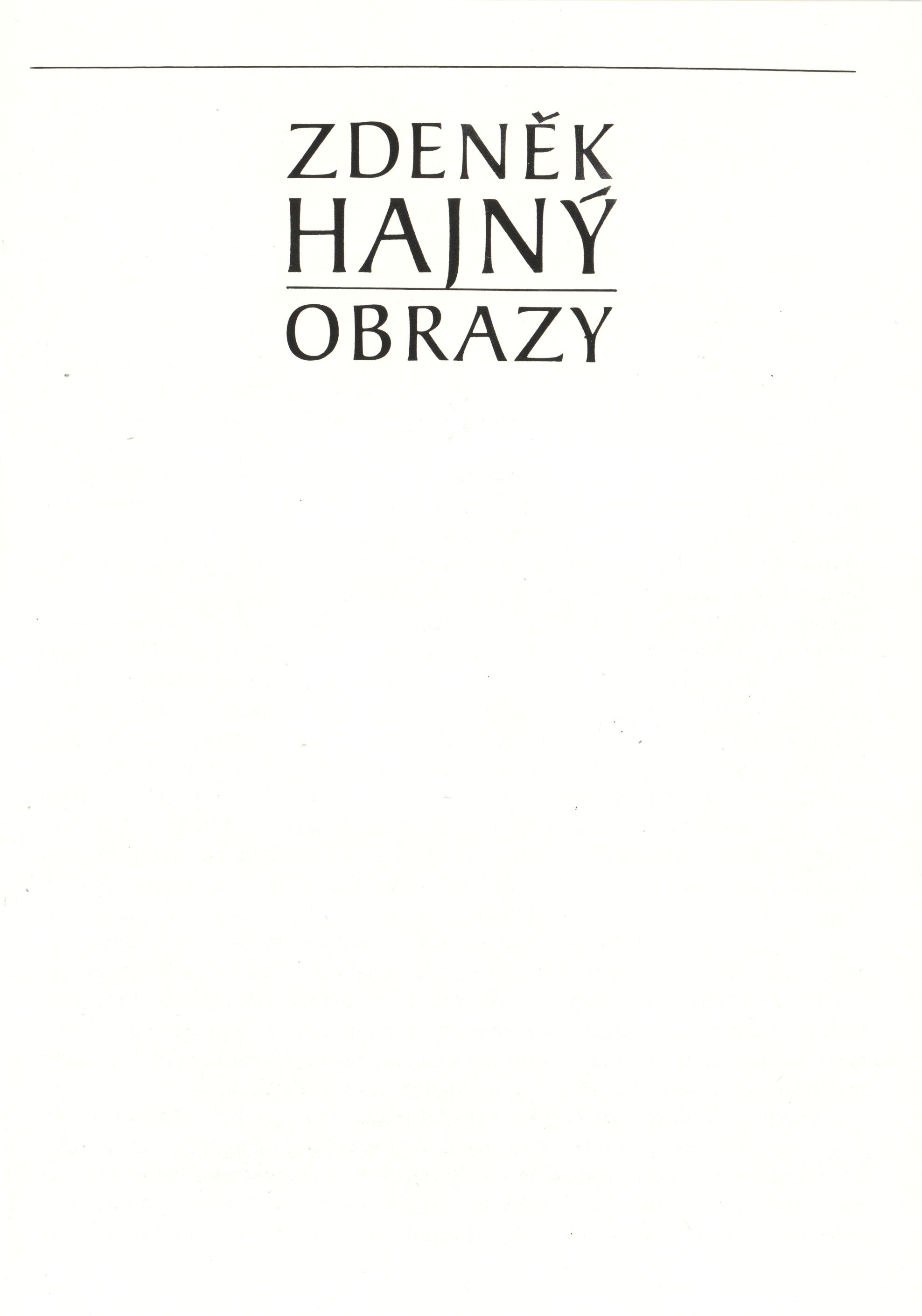 Zdeněk Hajný – obrazy