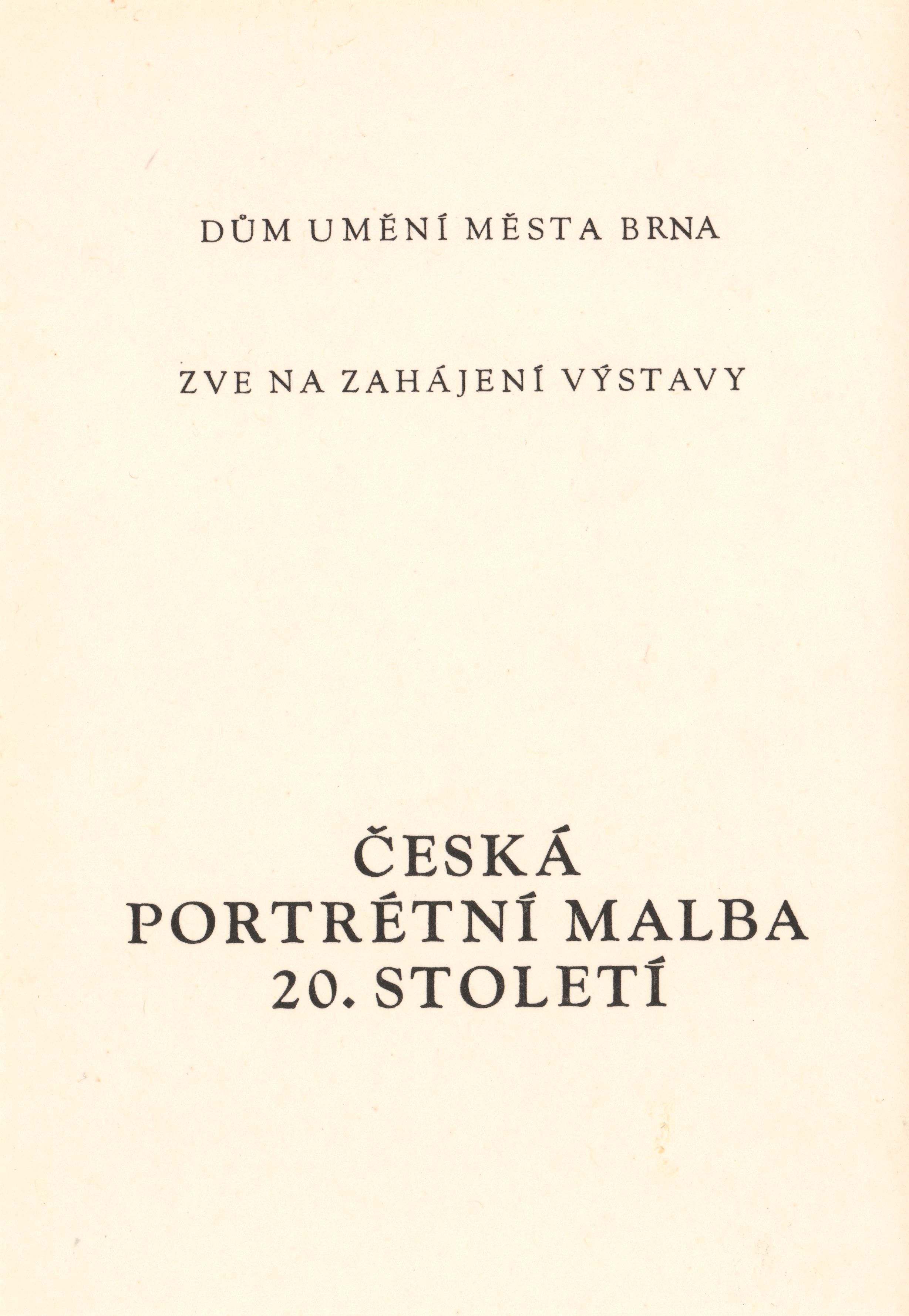 Česká portrétní malba 20. století