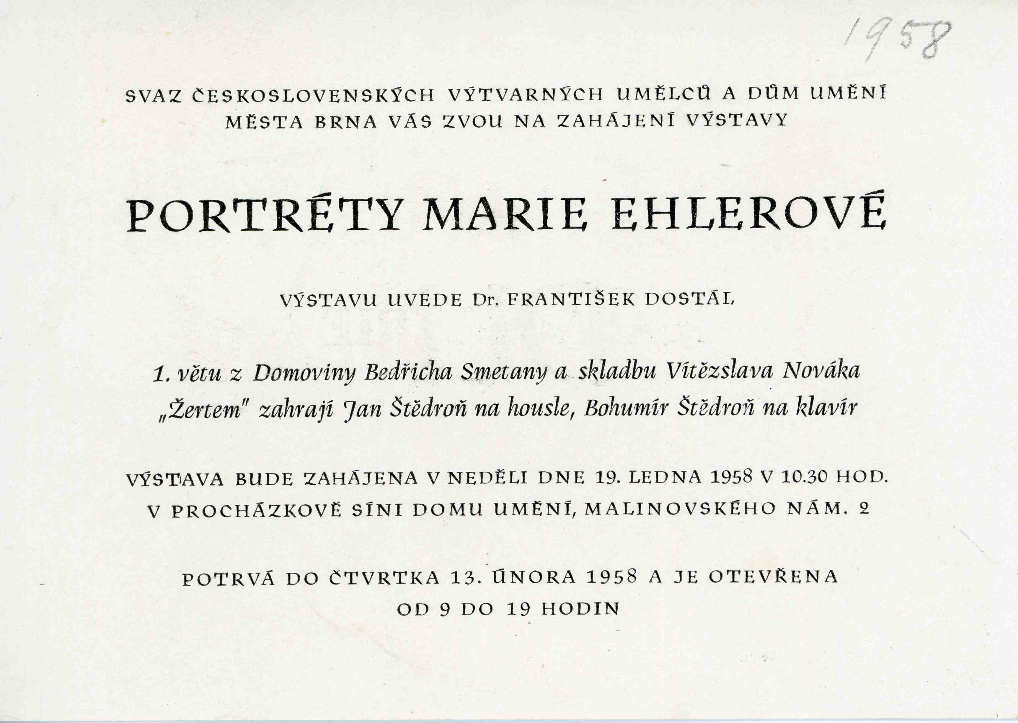 Portréty Marie Ehlerové