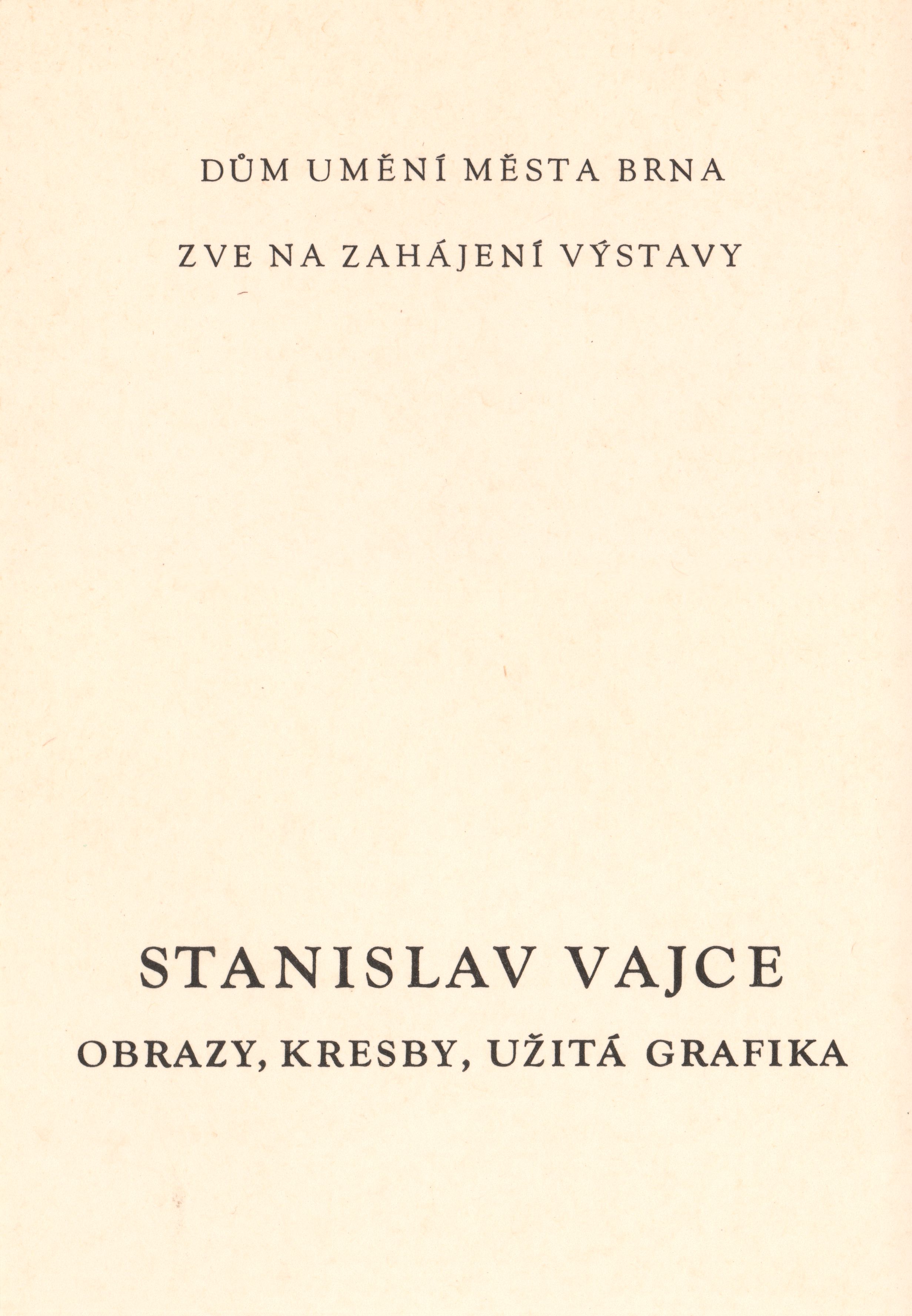 Stanislav Vajce – obrazy, kresby, užitá grafika