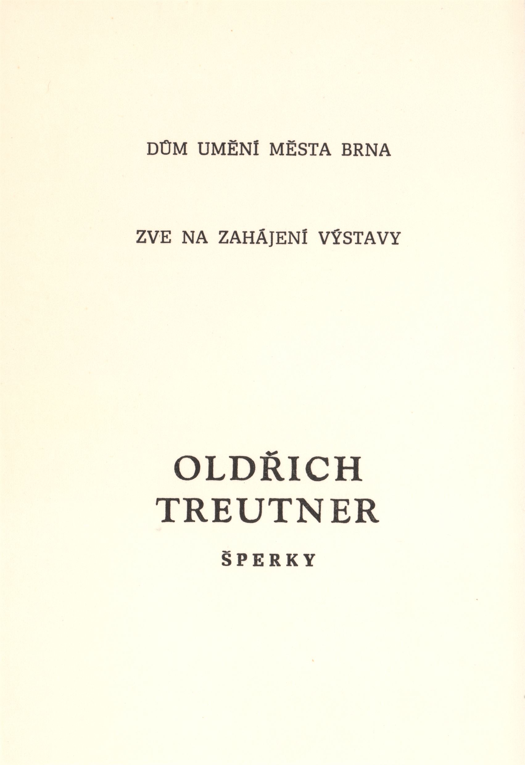 Oldřich Treutner – šperky