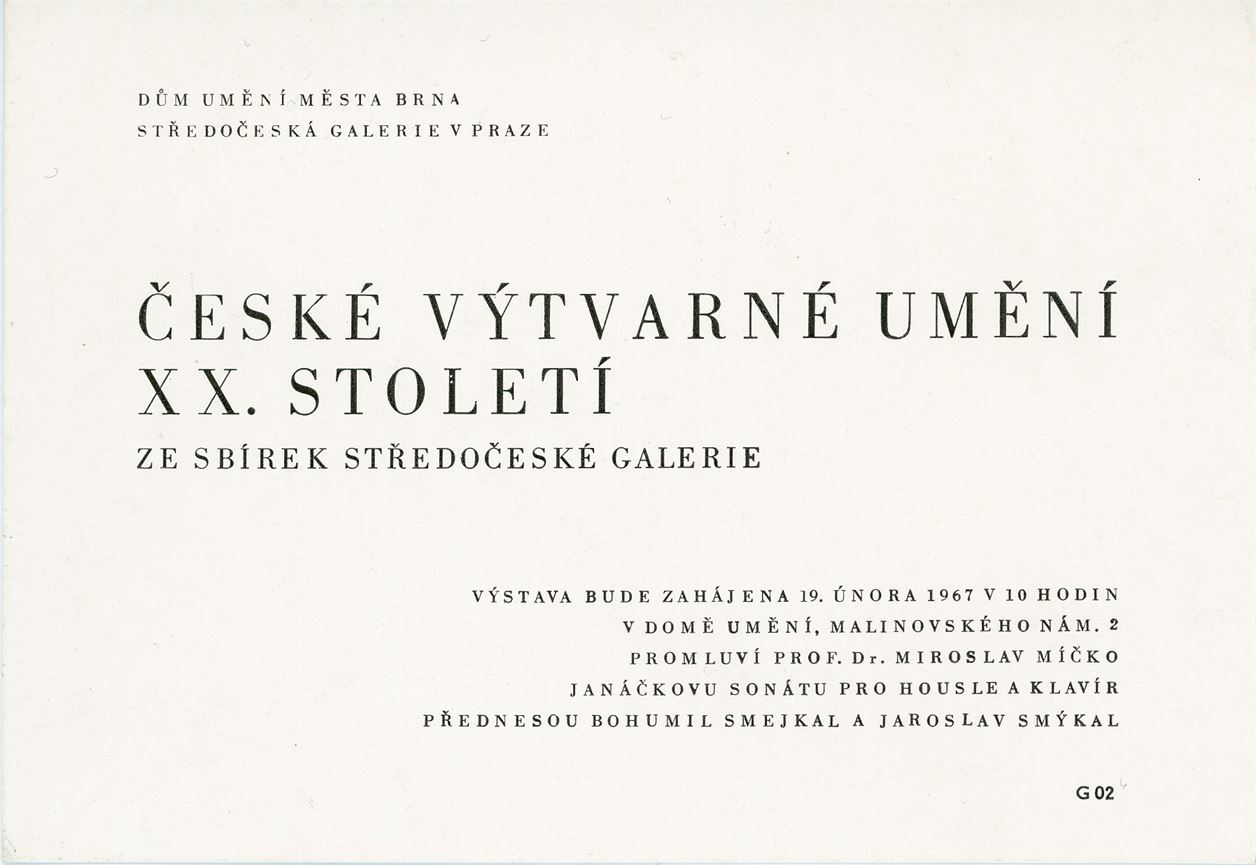 České umění 20. století ze sbírek Středočeské galerie