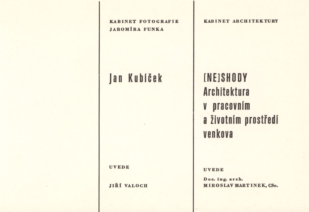 (ne)SHODY – architektura v pracovním a&nbsp;životním prostředí venkova