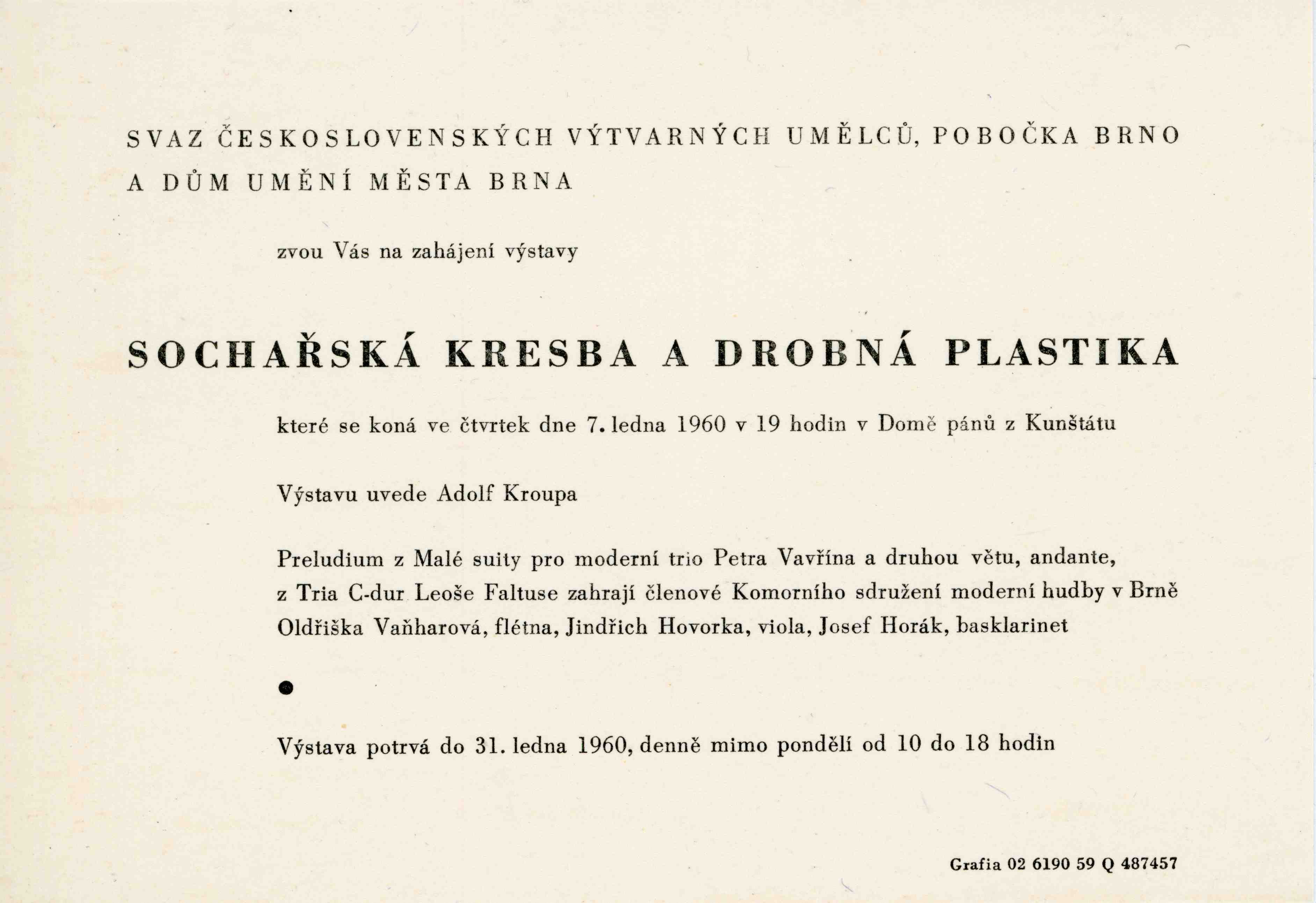 Sochařská kresba a&nbsp;drobná plastika