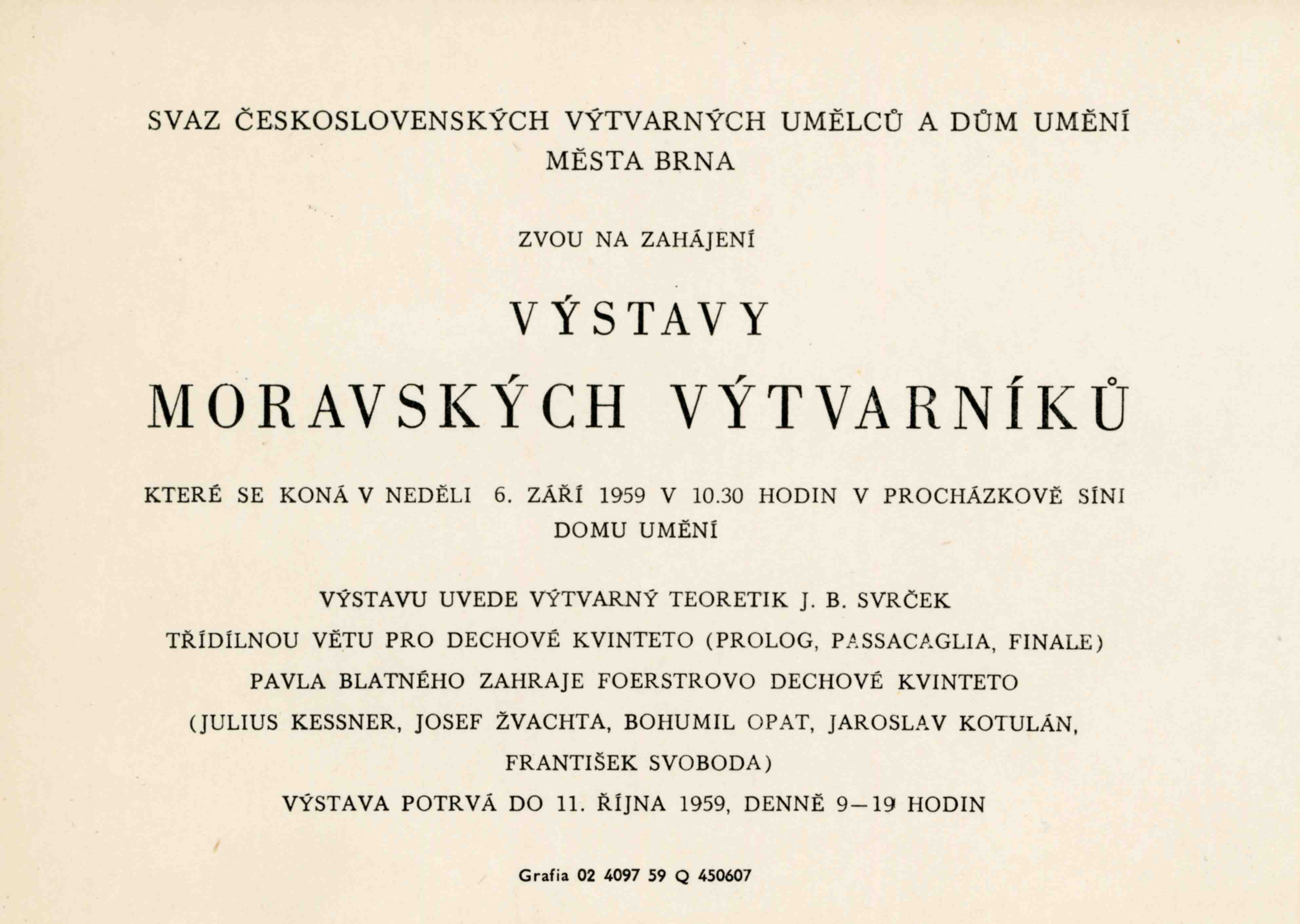 Výstava moravských výtvarníků