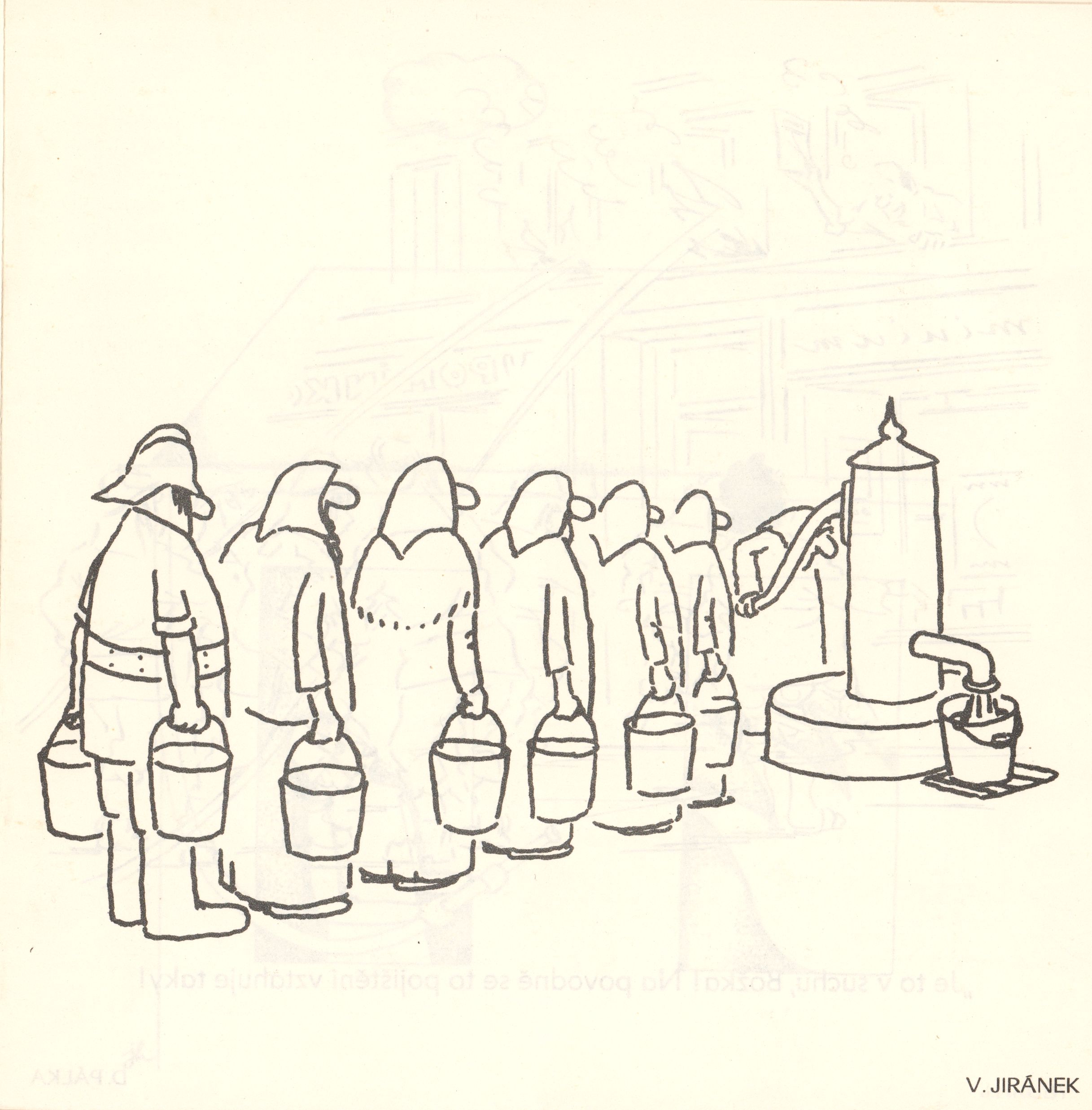 Hoří – kreslený humor