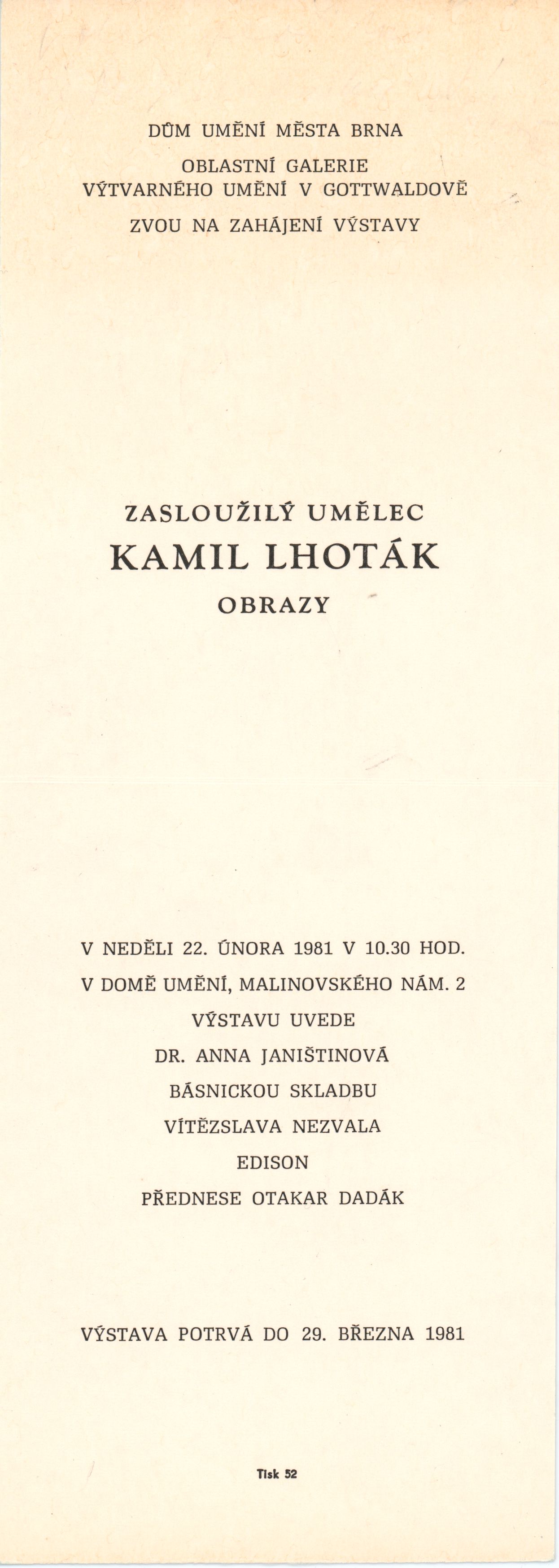 Zasloužilý umělec Kamil Lhoták – obrazy