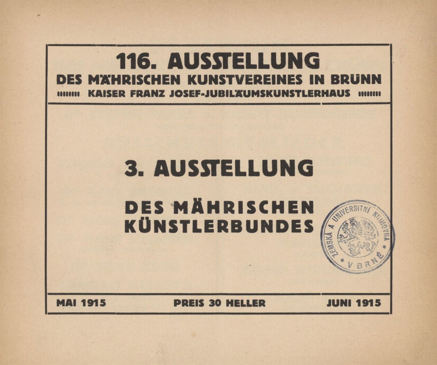 Mährischer Künstlerbund (116. výstava)