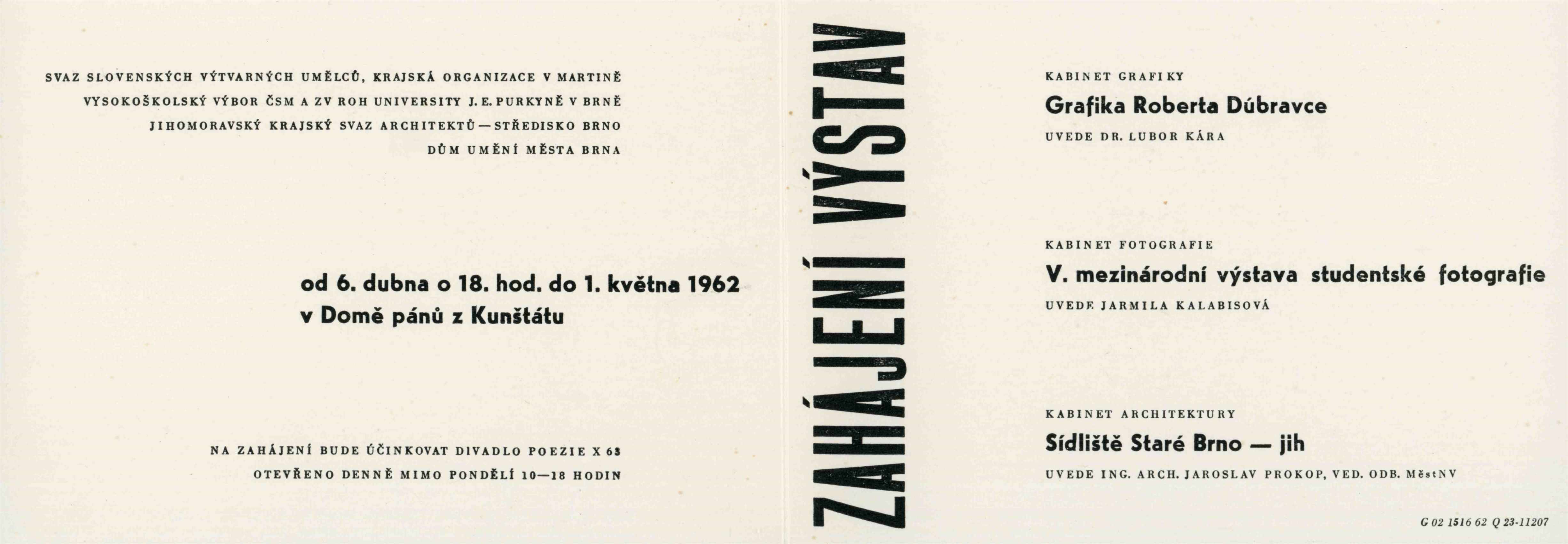 V. mezinárodní výstava studentské fotografie