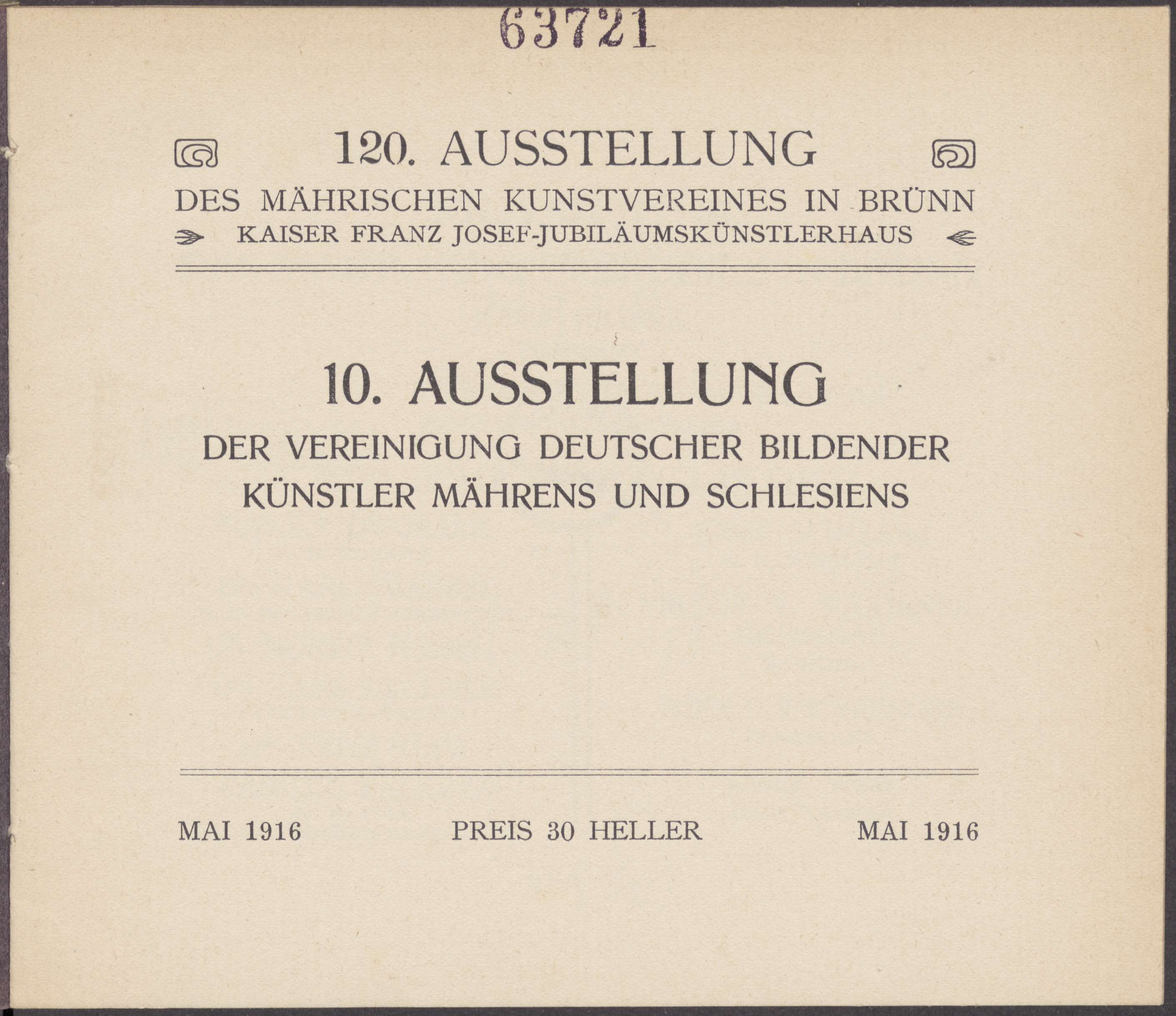 Vereinigung der deutschen bildenden Künstler Mährens und Schlesiens (120. výstava)