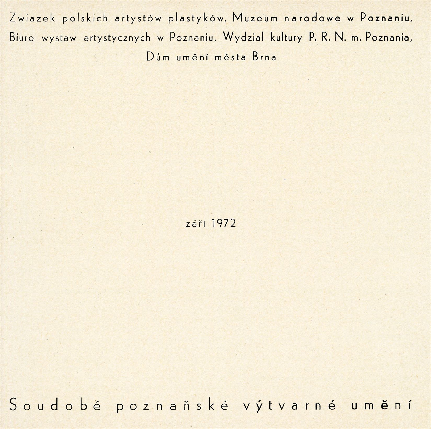 Soudobé poznaňské výtvarné umění – fotografie